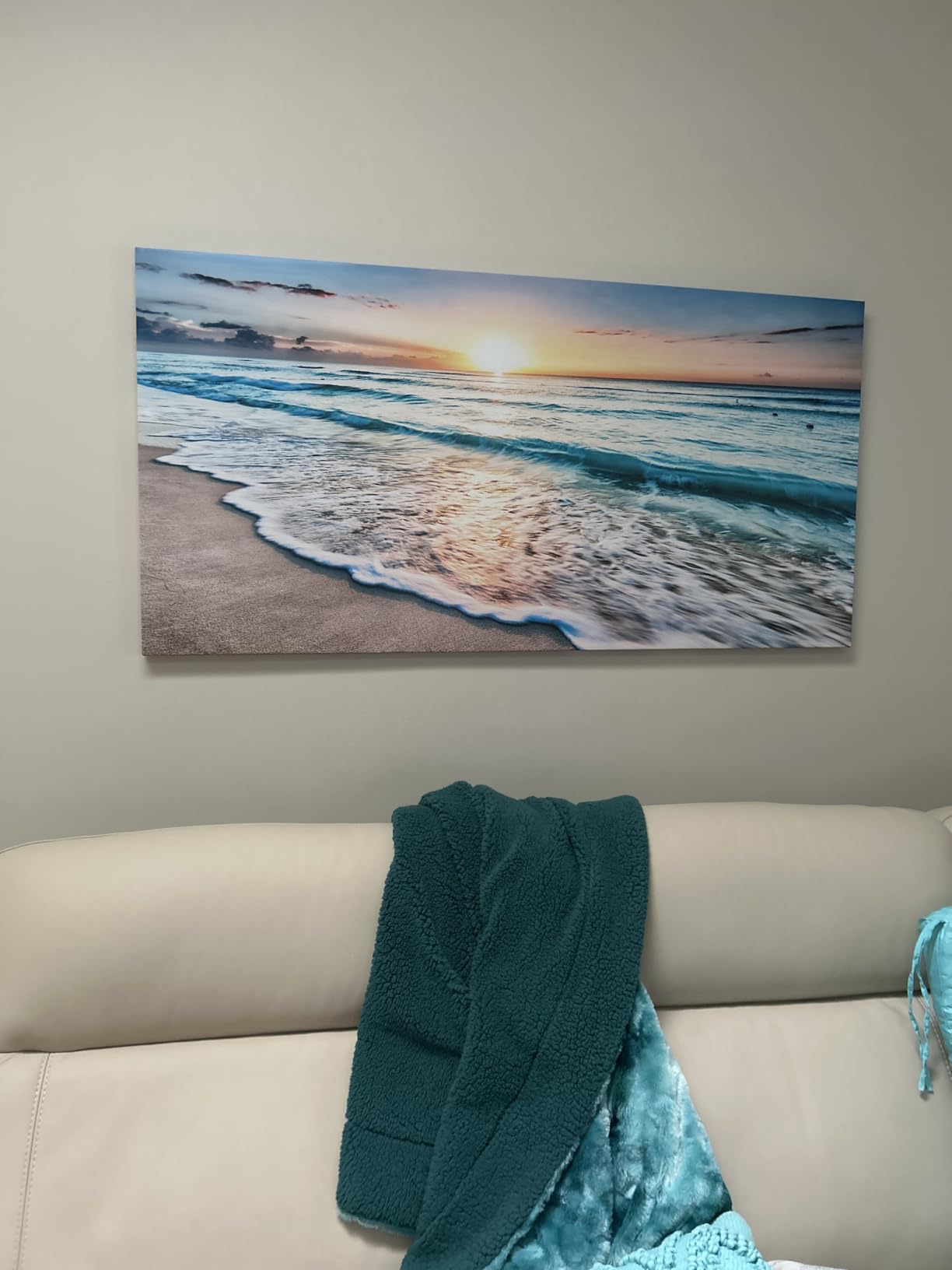Baisuart A61269 Canvas Prints Abstract Wall Art Print Paintings Grey and Brown Stretched Canvas Wooden Framed for living Room Bedroom and Office Home Decor Artwork XLarge 24x36inch customer photo 2