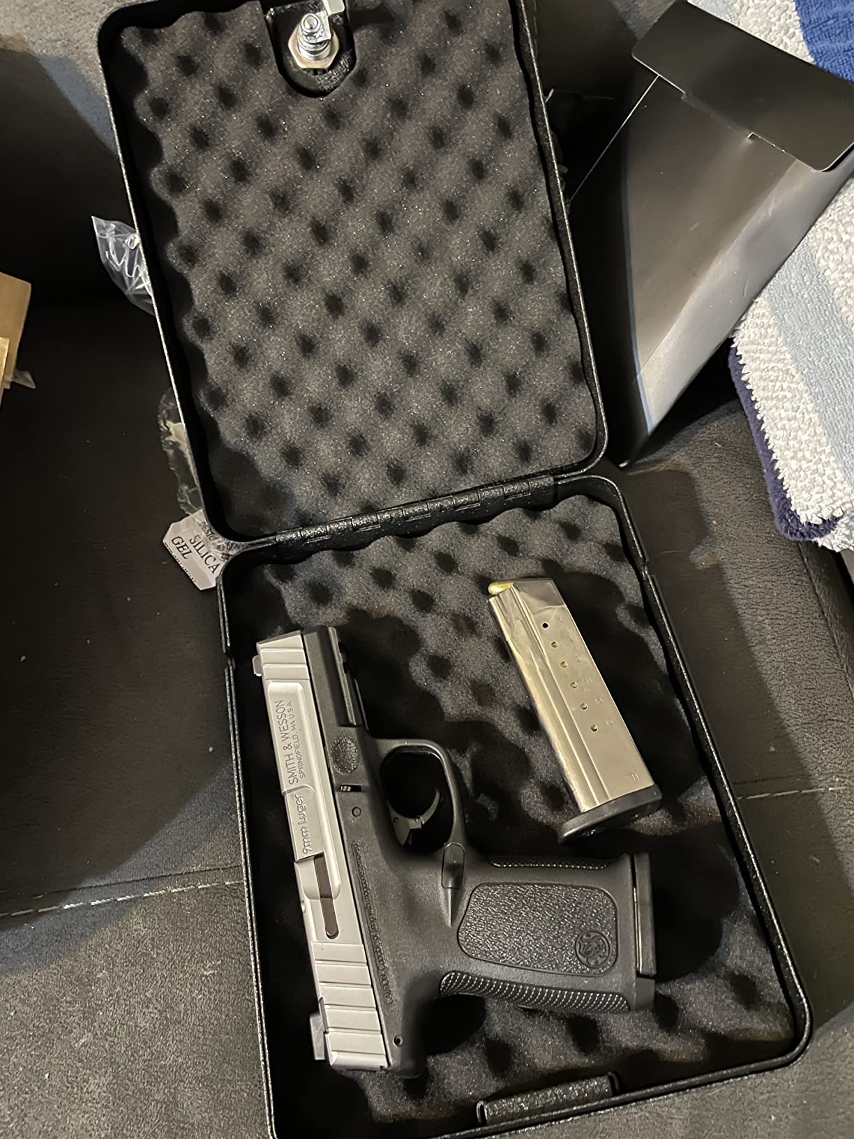 RPNB Car Gun Safe,Portable Gun Lock Box,Small Pistol Safes,Handgun Safe customer photo 1