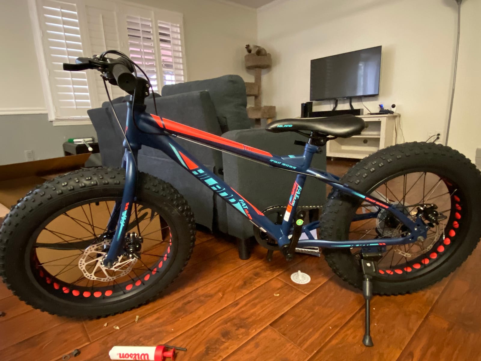 Hiland 20 Inch Kids' Bicycles Fat Tire Mountain Bike for Boys and Girls Age 5 + Years, Shimano 7-Speed, Dual-Disc Brake,Kids Beach and Snow Bicycle customer photo 2