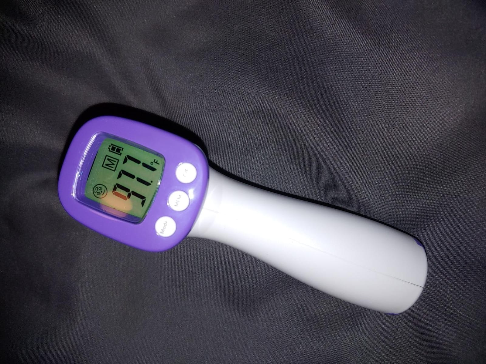 HUHETA Infrared Thermometer for Adults, Non Contact Forehead Thermometer with Fever Alarm, Accurate Reading and Memory Function, Body Temperature & Surface of Objects Use (Purple) customer photo 2