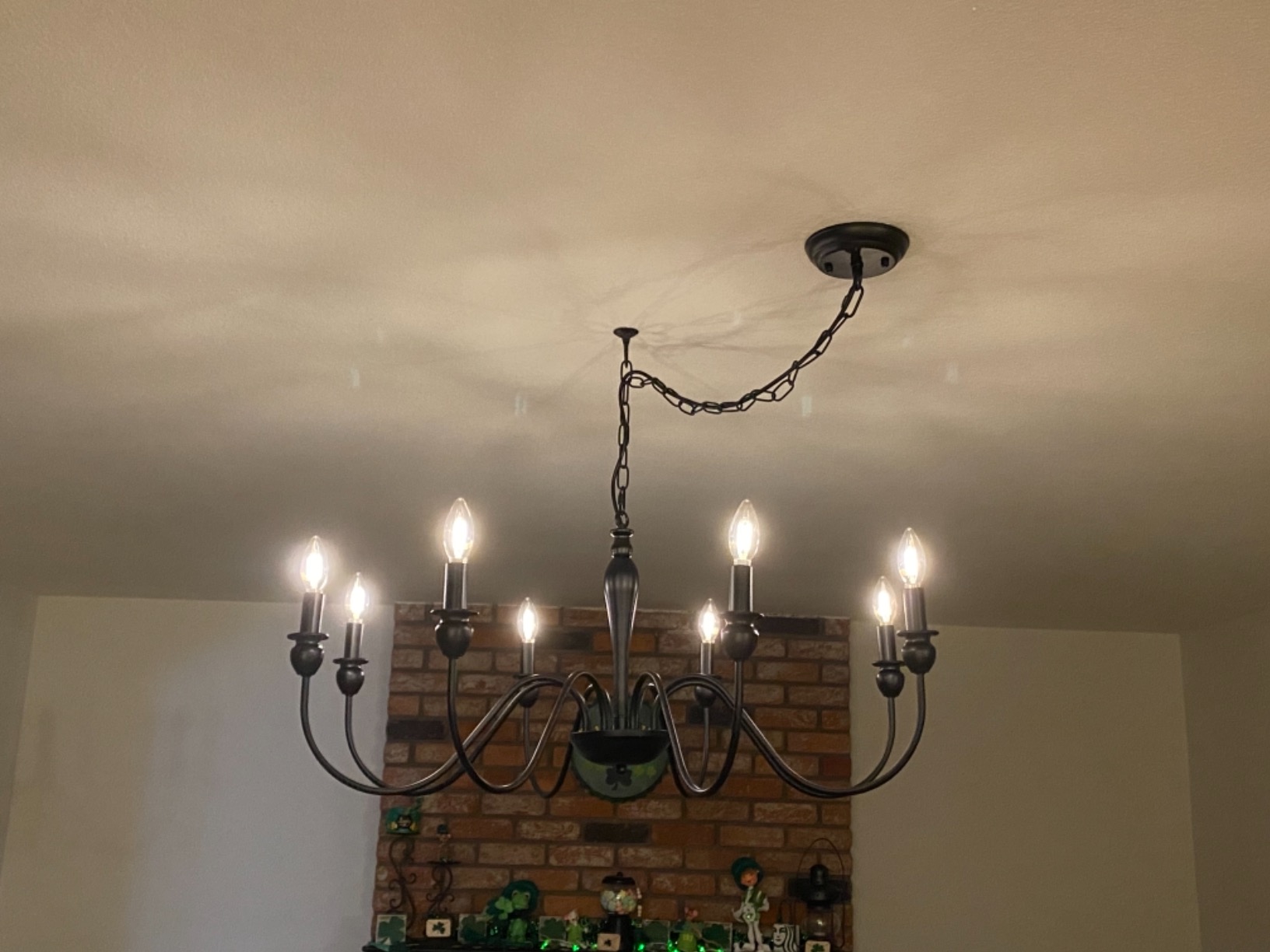 Black Farmhouse Chandelier for Dining Room, 36.6