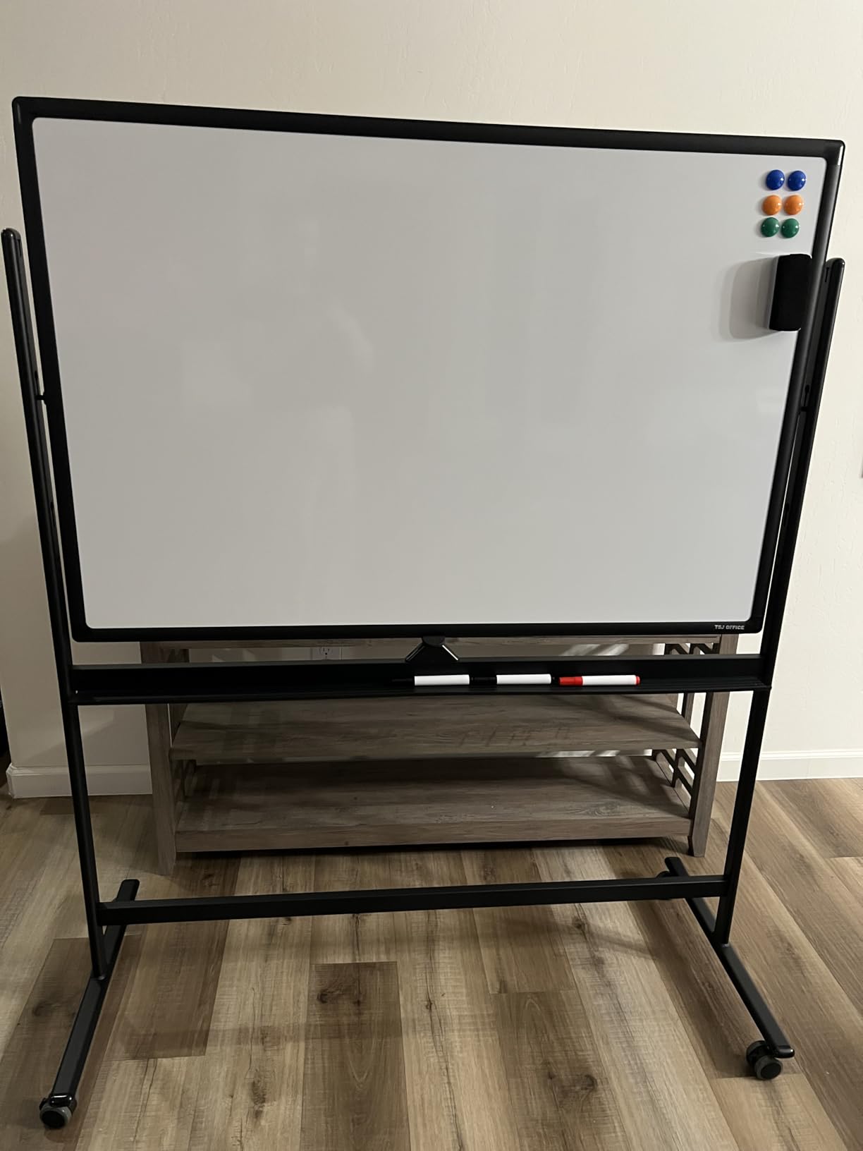 Large Dry-Erase Rolling Magnetic Whiteboard - 48 x 32 Inches Dry Erase Board with Stand Height Adjust Double Sides Mobile White Board Easel on Wheels with 25 Sheets Paper Pad Office, Home & Classroom customer photo 1