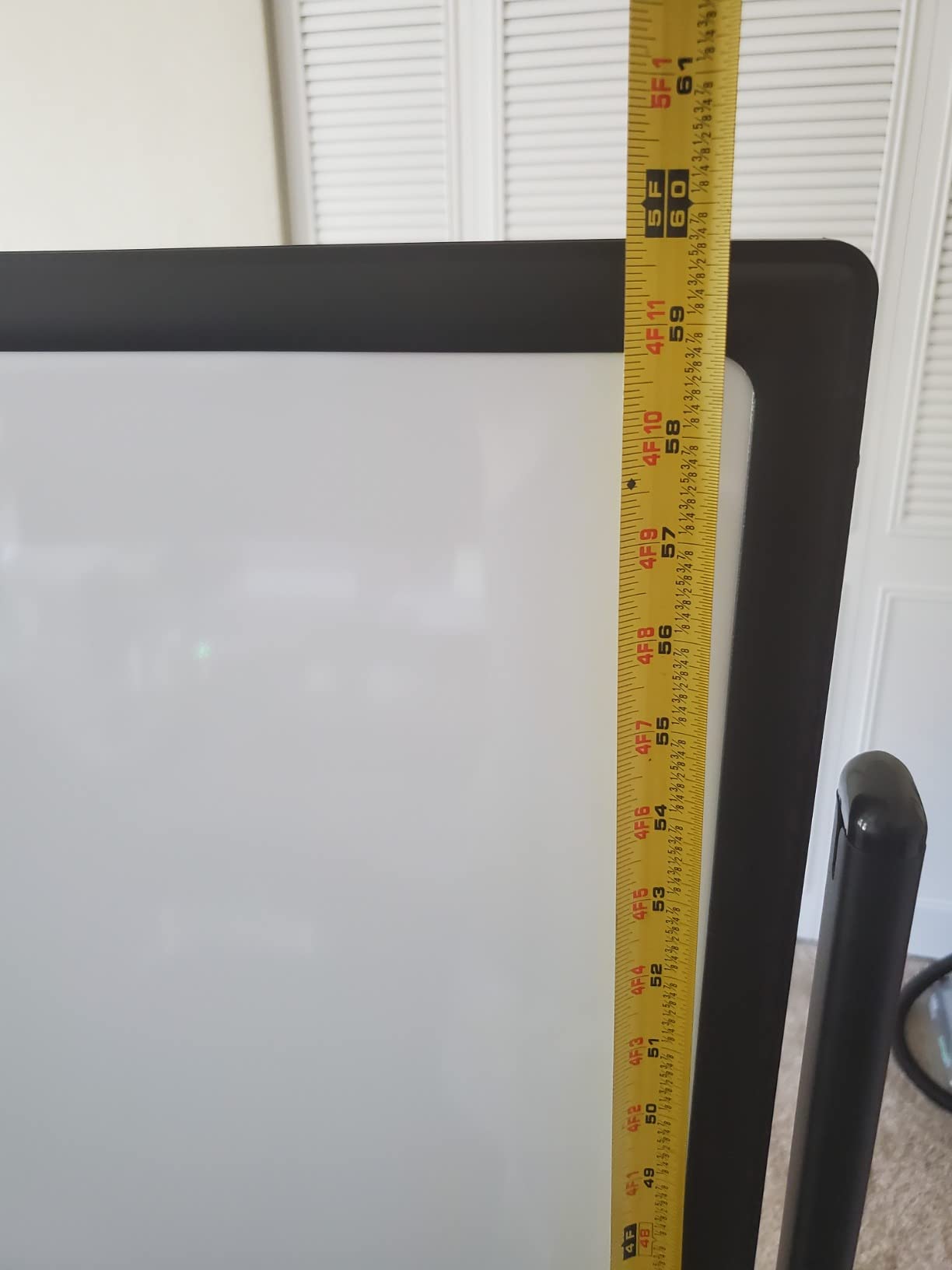 Large Dry-Erase Rolling Magnetic Whiteboard - 48 x 32 Inches Dry Erase Board with Stand Height Adjust Double Sides Mobile White Board Easel on Wheels with 25 Sheets Paper Pad Office, Home & Classroom customer photo 2