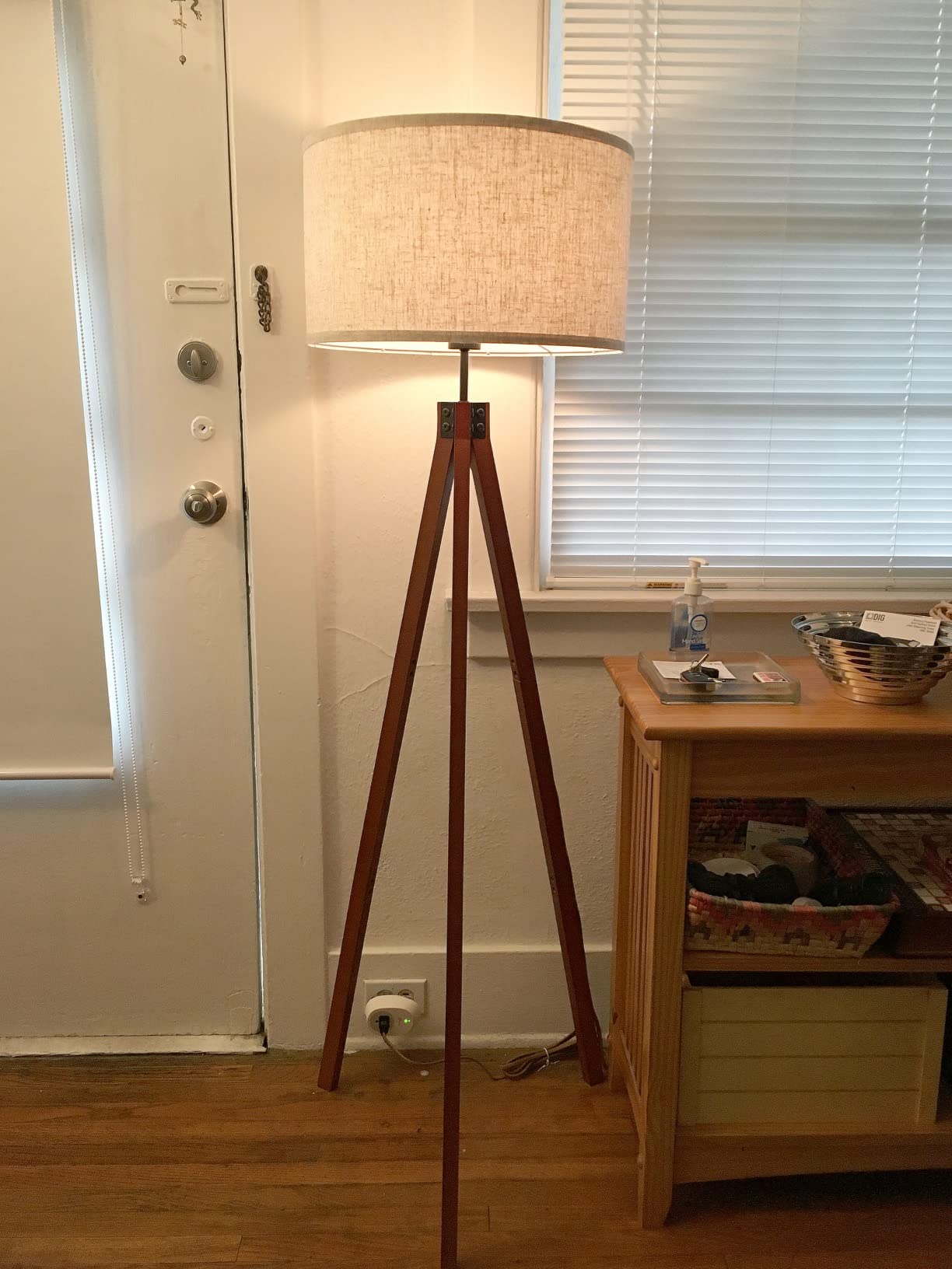 Brightech Eden Tripod LED Floor Lamp – Mid Century Dimmable Modern Light for Contemporary Living Rooms - Tall Free Standing Lamp with Solid Wood Legs for Bedroom, Office - Classic Black customer photo 2