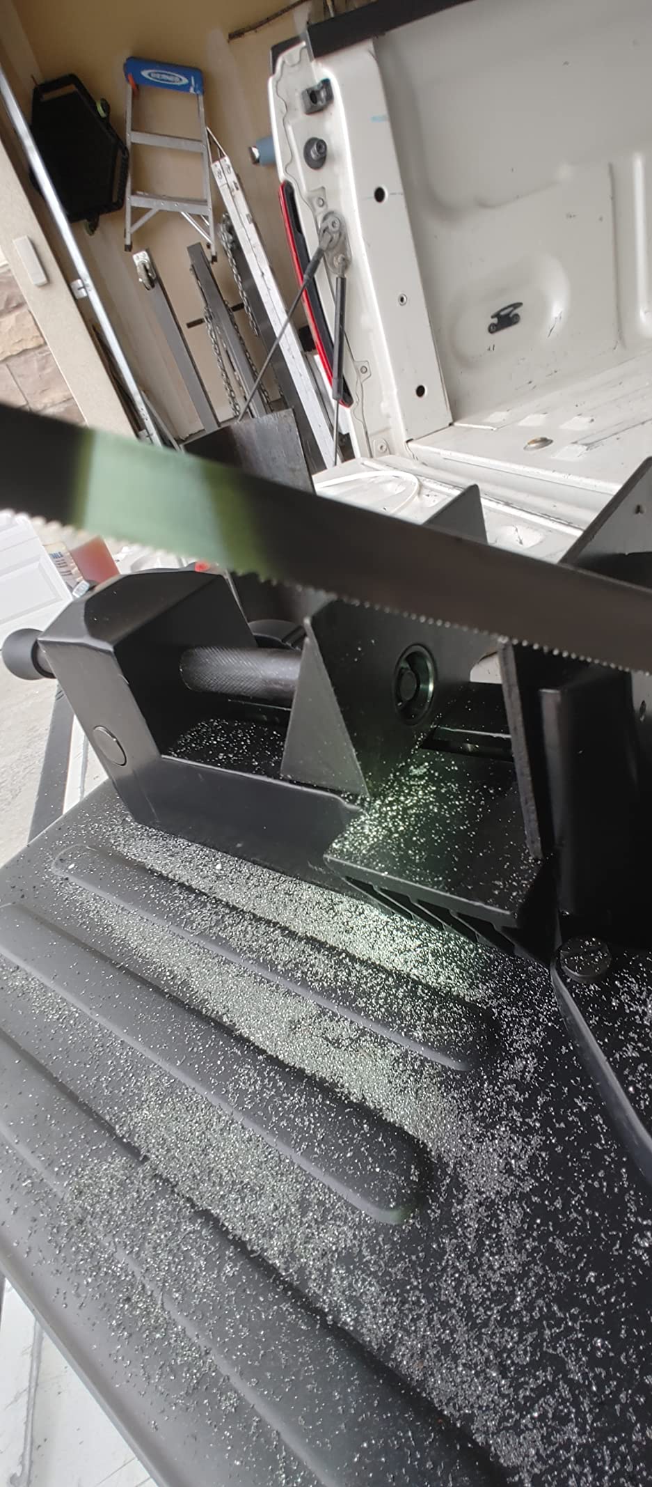 Anbull Portable Band Saw with Upgraded Removable Alloy Steel Base | 45-90 Metal Cutting, 10A 1100W Motor, 5-inch Deep Cut, with .020-by-44-7/8-Inch 14 TPI Saw Blade and Led Spotlight customer photo 1