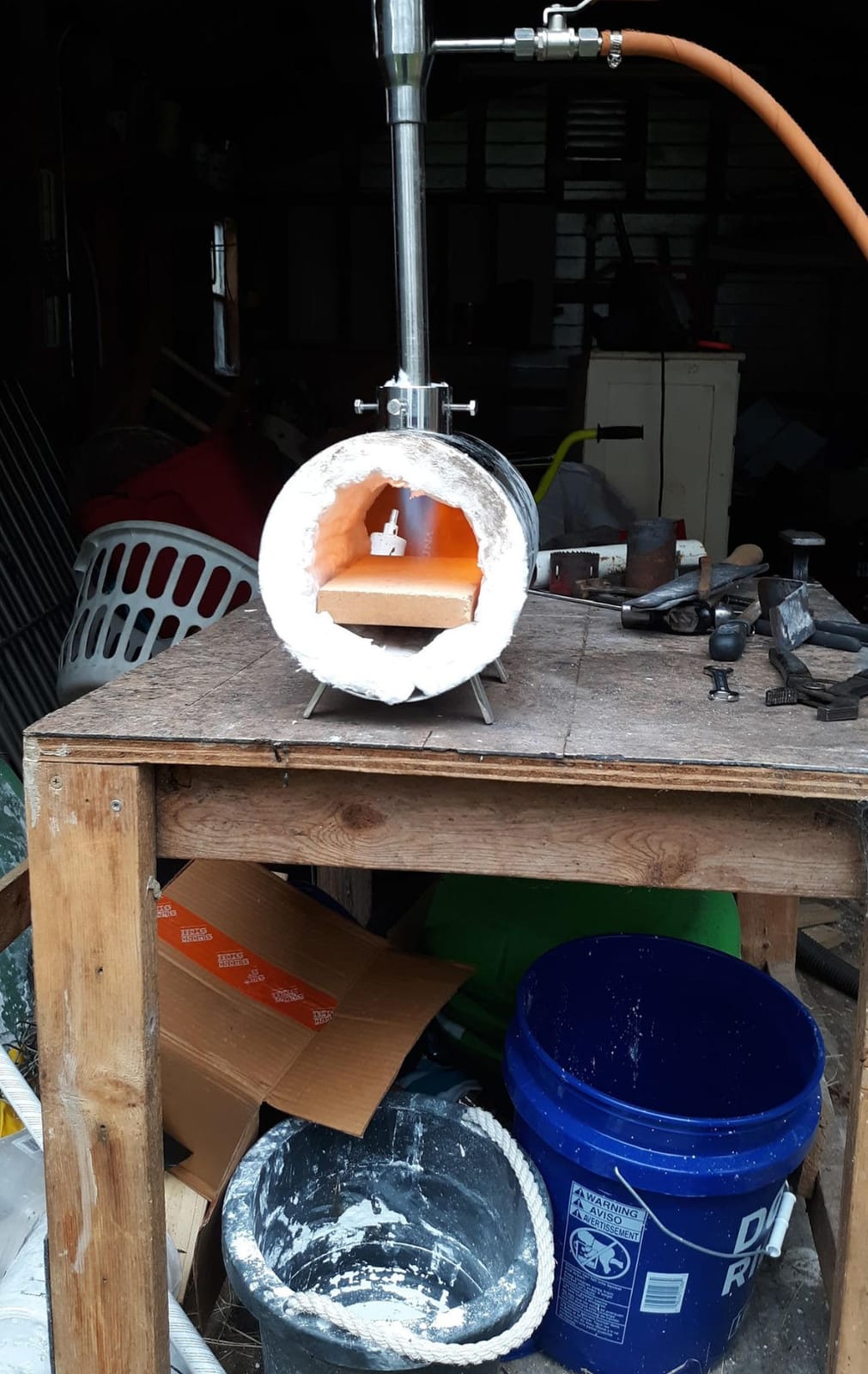 Simond Store - Single Burner Portable Metal Propane Forge - 2600F Rated | Blacksmith Forge - Ideal for Knife Making & Heat Treatment customer photo 1