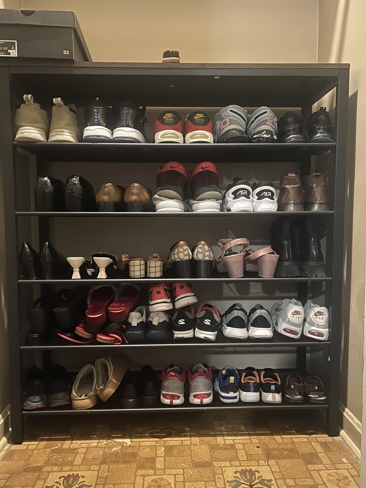 VASAGLE 6-Tier Shoe Rack, 24-30 Pairs, Metal Mesh customer photo 1