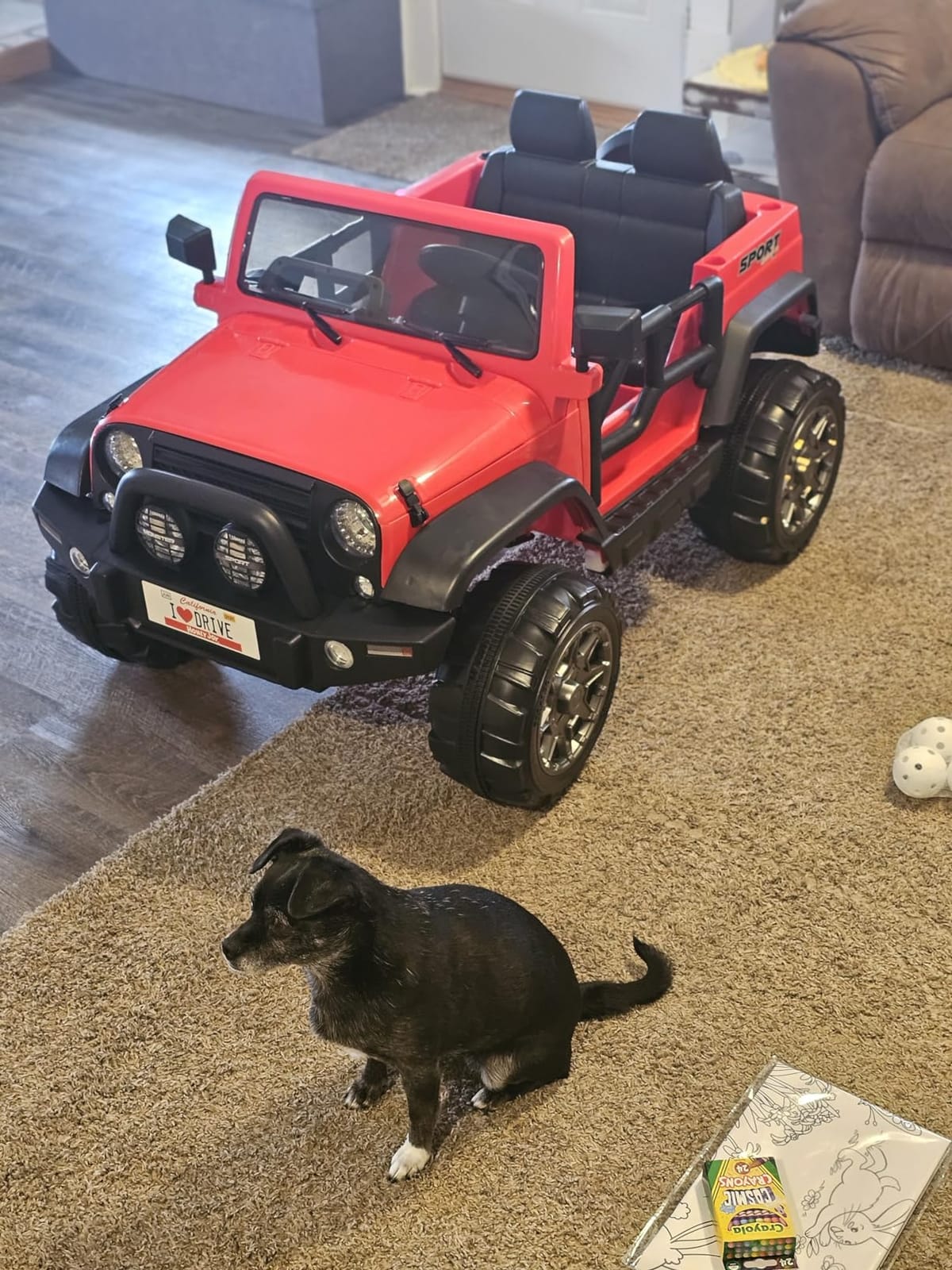 Costzon 2-Seater Ride on Truck, 12V Battery Powered Electric Vehicle Toy w/Storage, Remote Control, 3 Speed, LED Lights, MP3, Horn, Music, 2 Doors Open, Spring Suspension, Ride on Car for Kids (Pink) customer photo 1