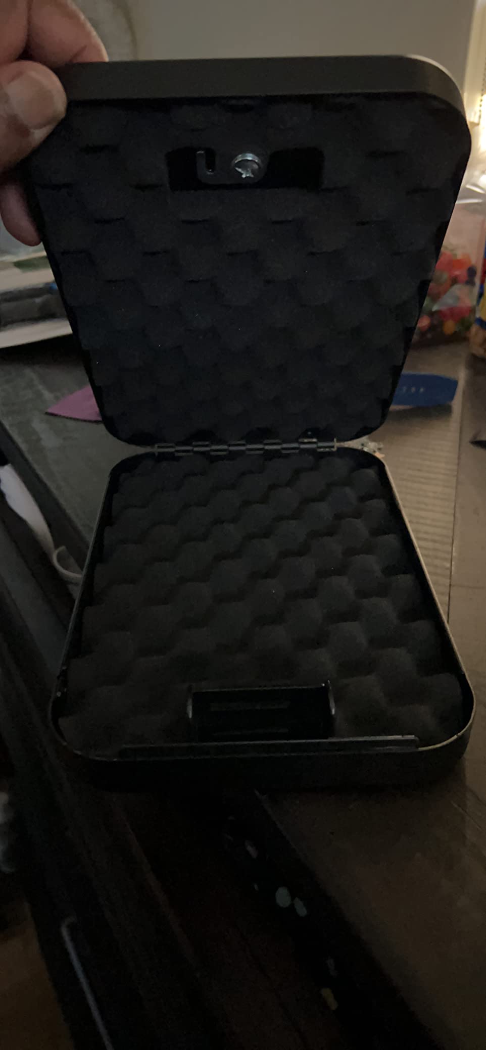 Tenamic Pistol Safe, Portable Travel Gun Safe, Solid Steel Handgun Lock Box for Home, Gun Safes for Car, Black customer photo 1