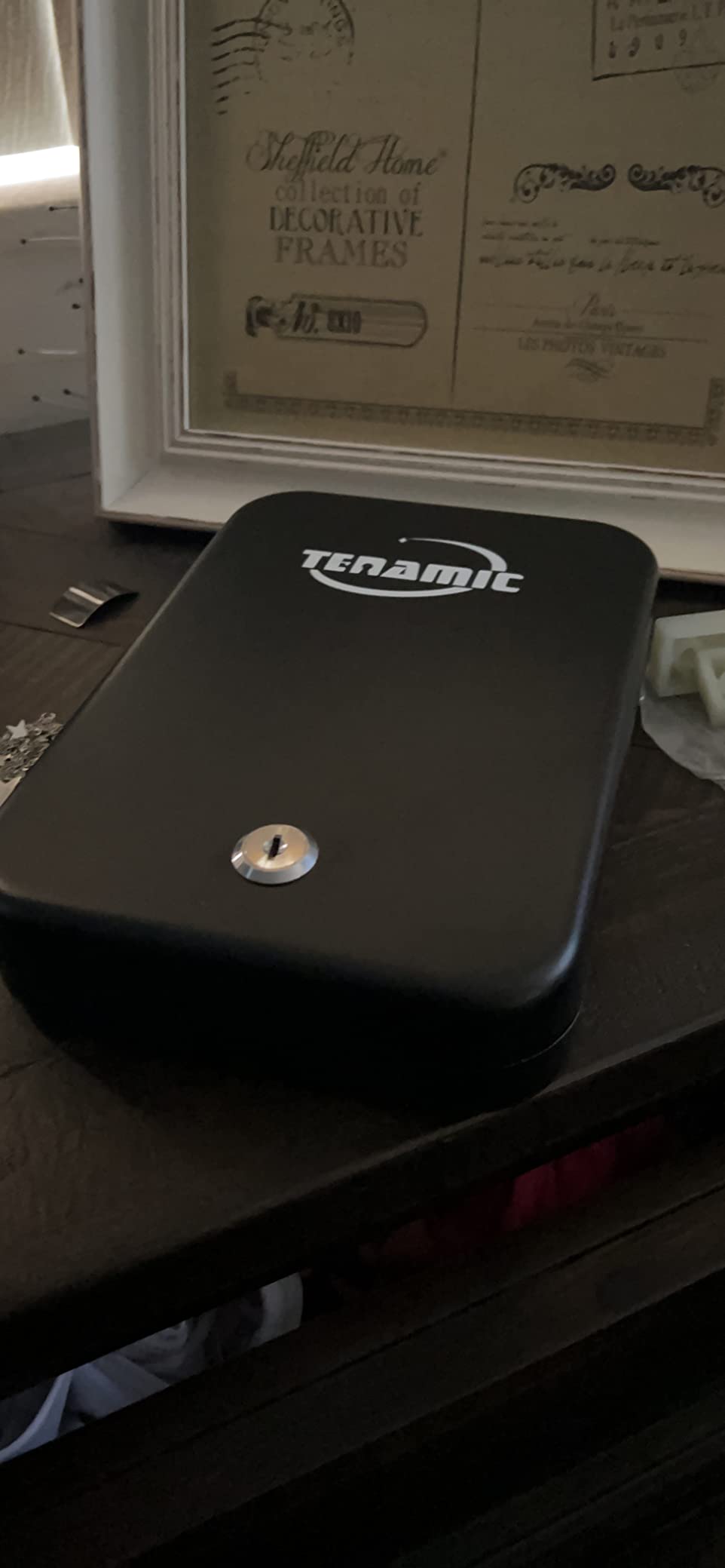 Tenamic Pistol Safe, Portable Travel Gun Safe, Solid Steel Handgun Lock Box for Home, Gun Safes for Car, Black customer photo 2