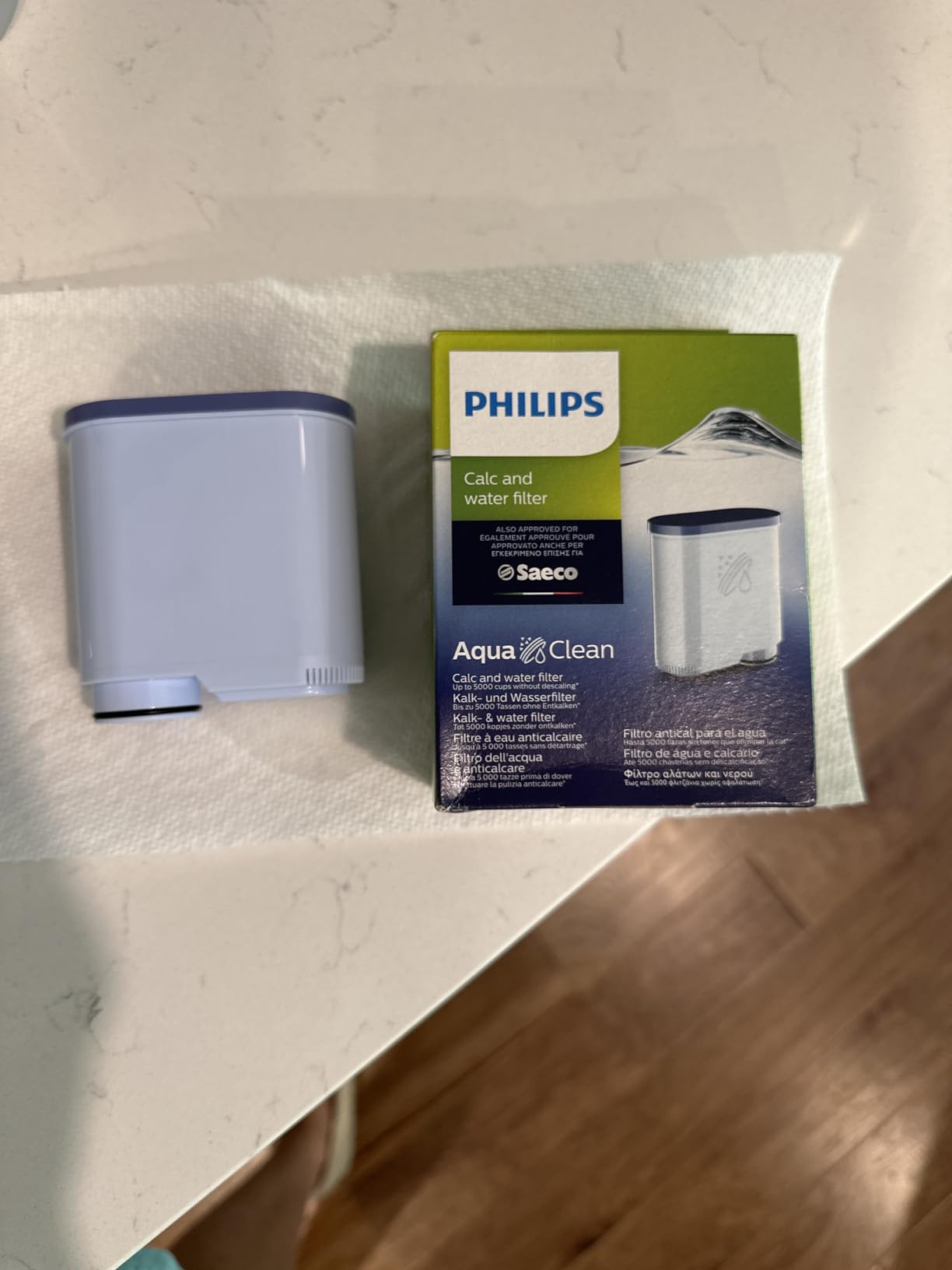 Philips AquaClean Original Calc and Water Filter, No Descaling up to 5,000 cups, Reduces Formation of Limescale, 2 AquaClean Filters, (CA6903/22) customer photo 2
