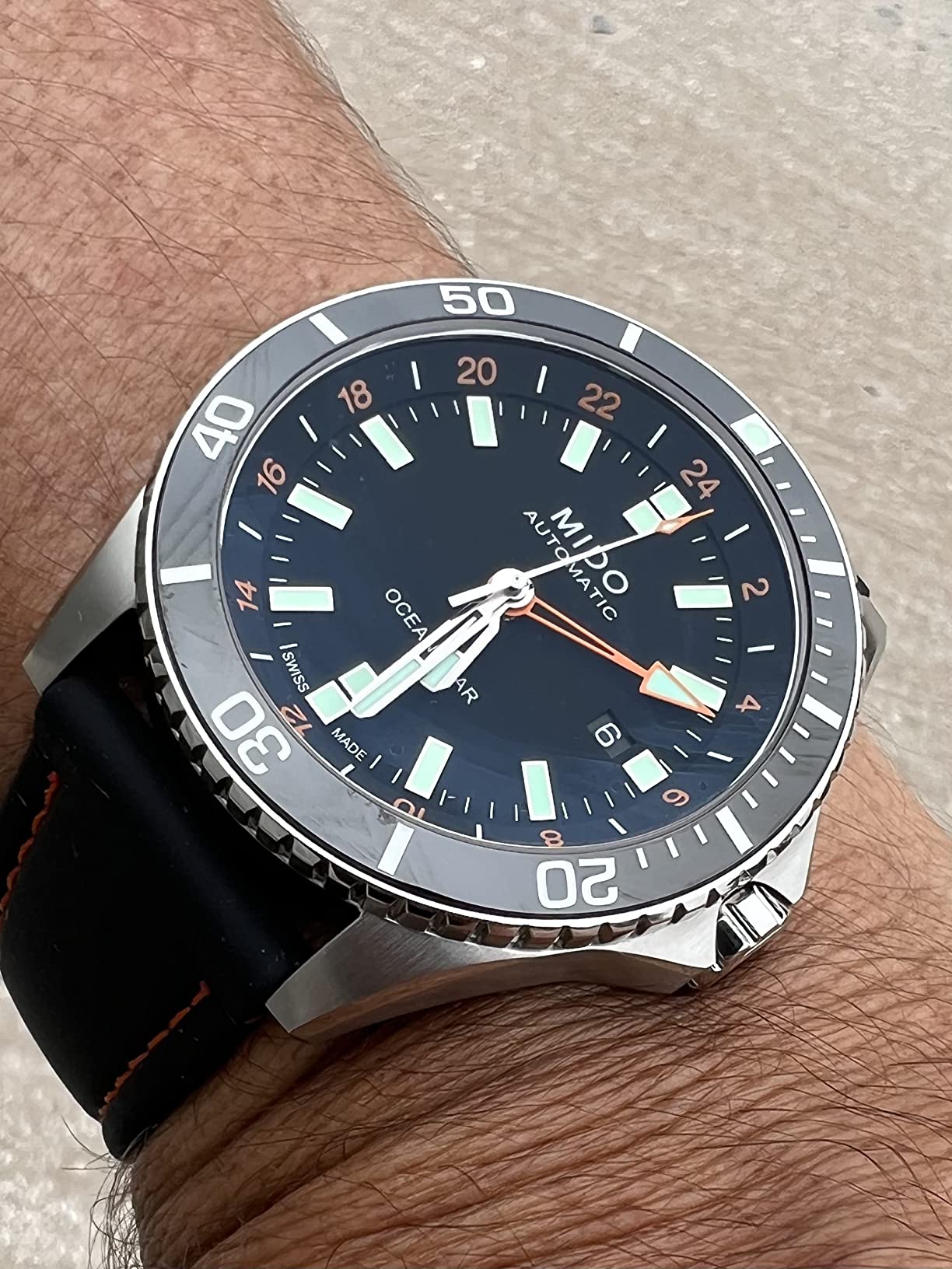 MIDO Ocean Star GMT - Swiss Automatic Watch for Men - 44mm Stainless Steel Case with Rotating Bezel customer photo 2