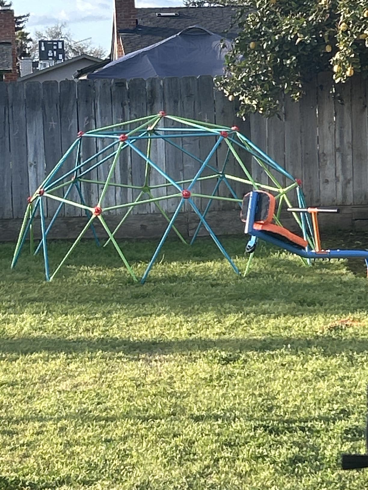 Zupapa 10FT Climbing Dome, Outdoor Jungle Gym for Kids with Climbing Grip - Geometric Dome Climber Outdoor Playset and Easy Assembly Outdoor Play Equipment for Kids (Green, 10FT) customer photo 1