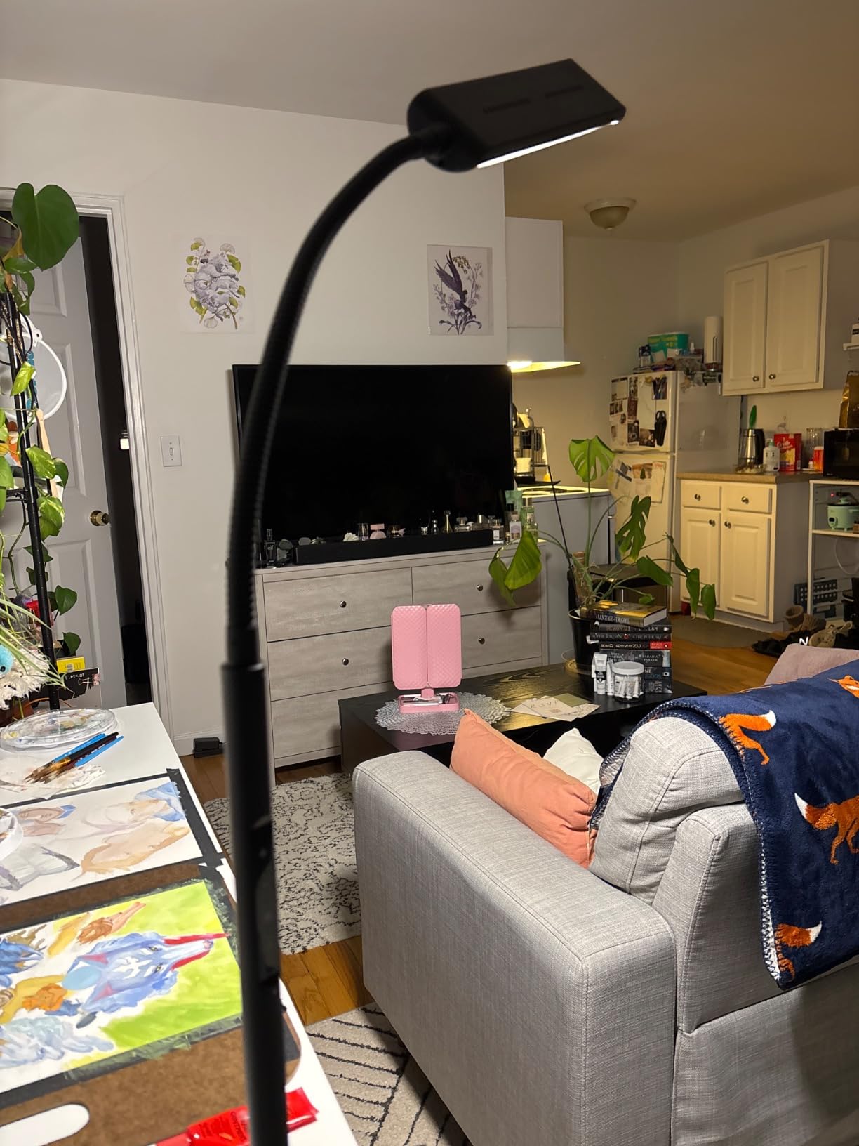Dimunt LED Floor Lamp, Stepless Adjustable 3000K-6000K Colors, Black customer photo 1