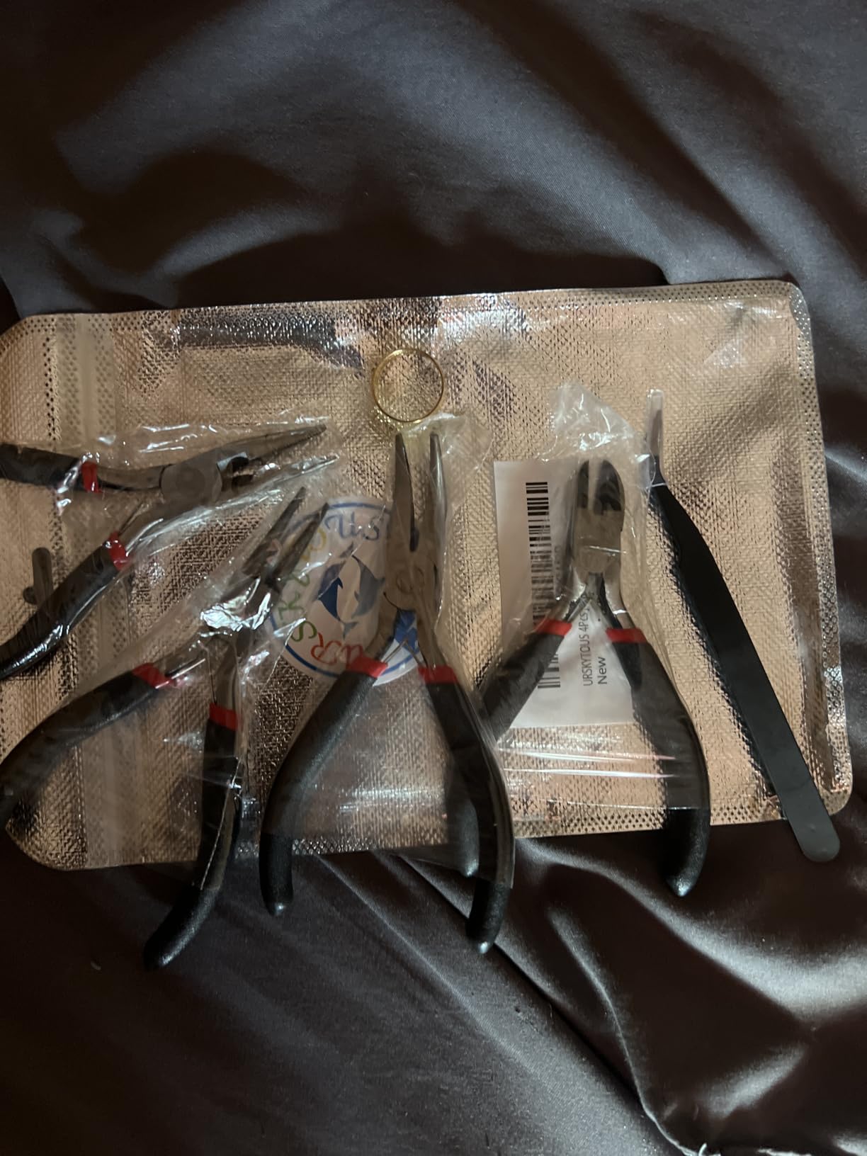 URSKYTOUS 4Pcs Jewelry Pliers Set Jewelry Making Pliers Tools Kit Include Jewelry Making Needle Nose Chain Nose Round Bent Pliers Wire Cutter for Bracelet Beading DIY Craft Jewelry Making Supplies customer photo 1