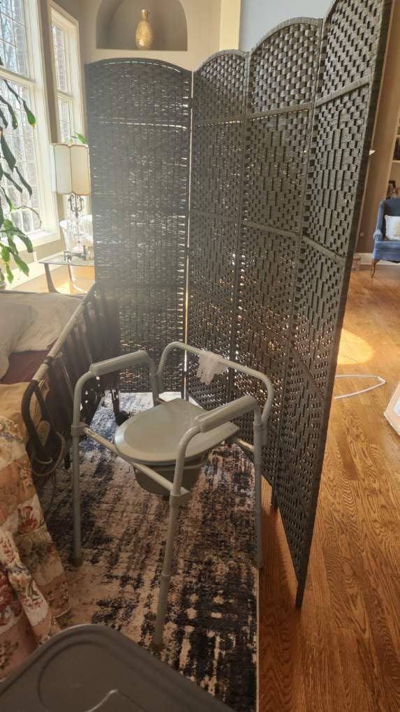 JOSTYLE Rattan Room Divider, 4-Panel Folding Privacy Screen 6ft. Extra Wide customer photo 1