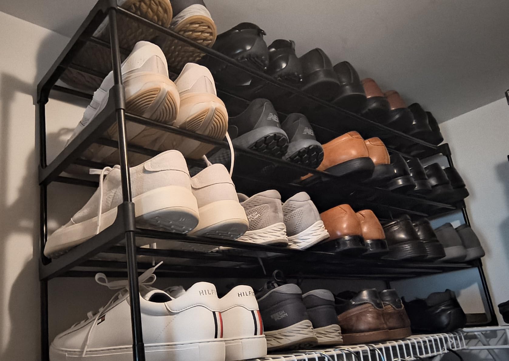 SONGMICS Shoe Rack, 3-Tier Shoe Organizer, Metal Storage Shelf customer photo 2