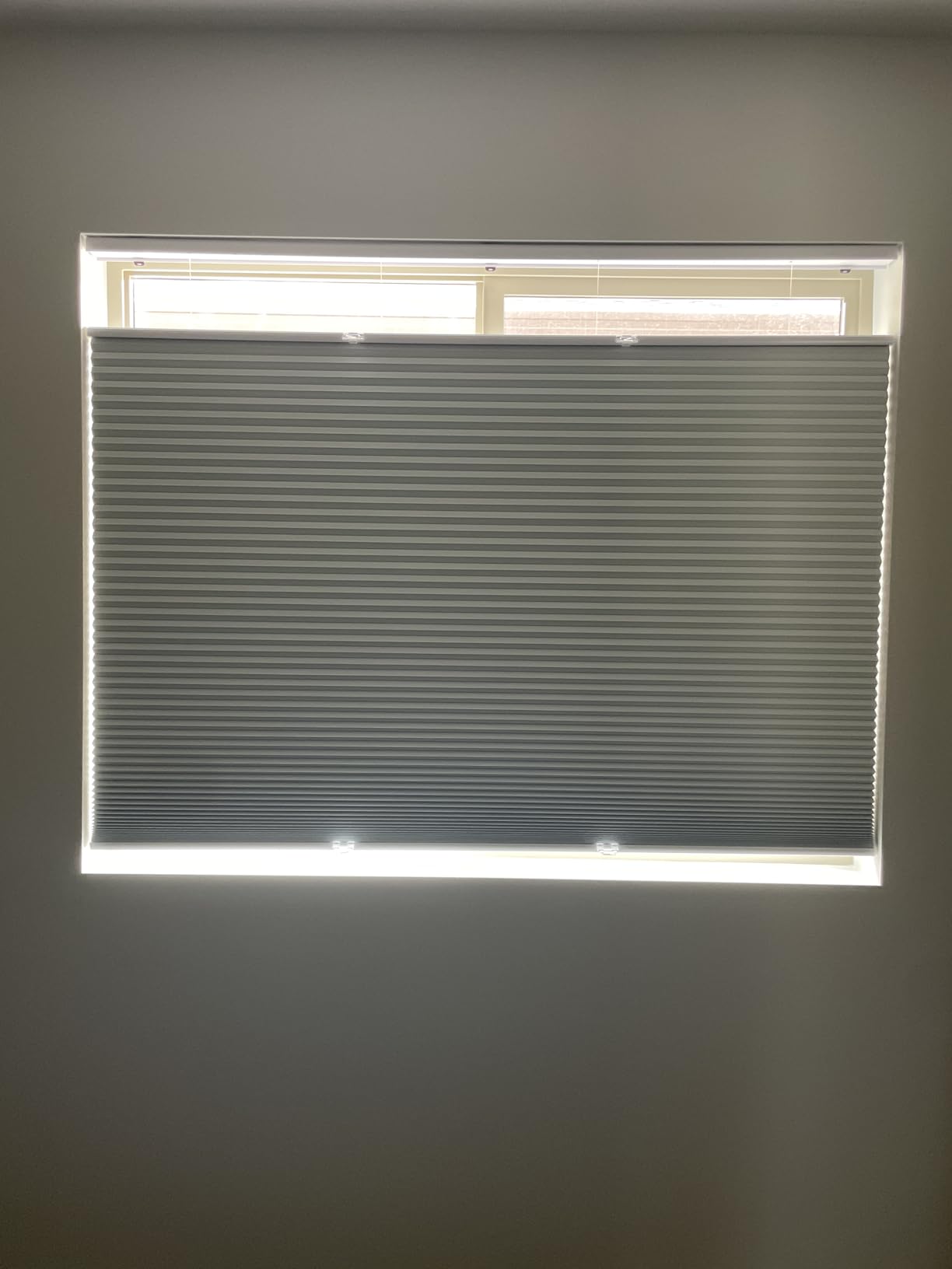 Linen Avenue Cordless Cellular Top Down Bottom Up Blackout Shade 58 W x 48 H, White (Arrives 1/4