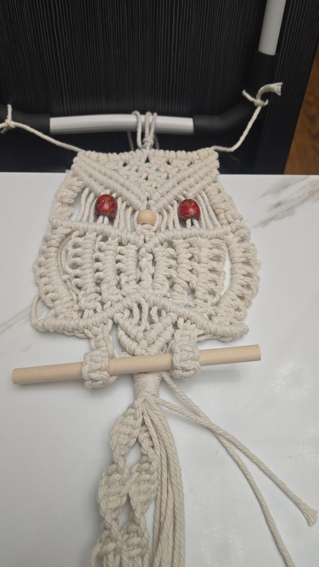120pcs Macrame Kits for Beginners 3mm x 109yards Natural Cotton Macrame Cord with Wooden Beads & Rings,Wooden Sticks,Metal Rings Macrame Supplies Best for Macrame Plant Hanger customer photo 2