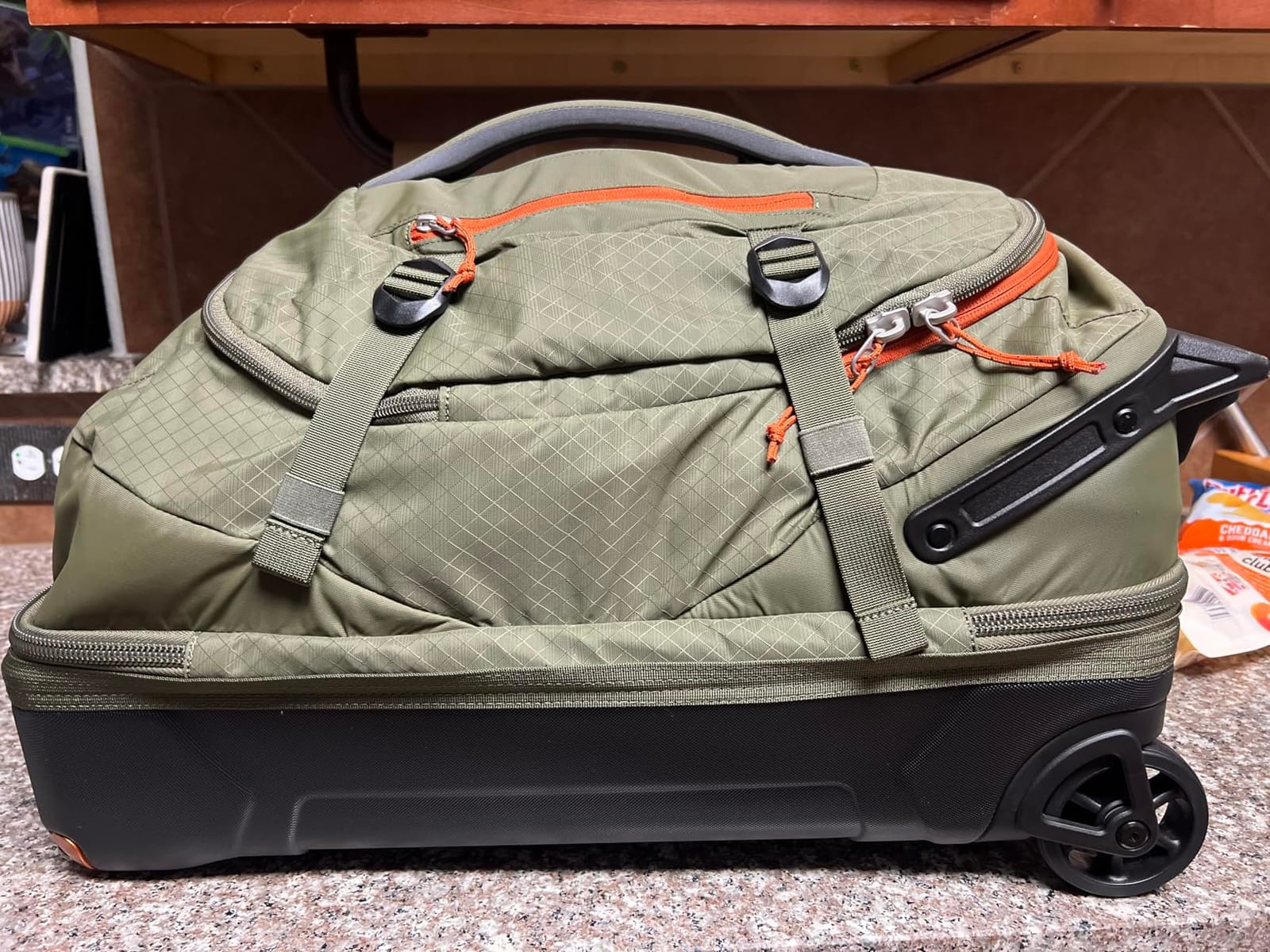 Eddie Bauer Expedition Rolling Duffel Bag with Wheels - Dark Thyme, 30