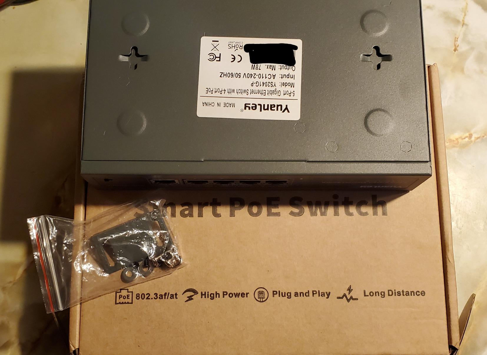 YuanLey 8 Port Gigabit PoE Switch with 2 Gigabit Uplink, 8 PoE+ Port 1000Mbps, 1 SFP Port, 120W 802.3af/at, Metal, Qos, Unmanaged Plug and Play AI Smart Detection Ethernet Switch customer photo 2