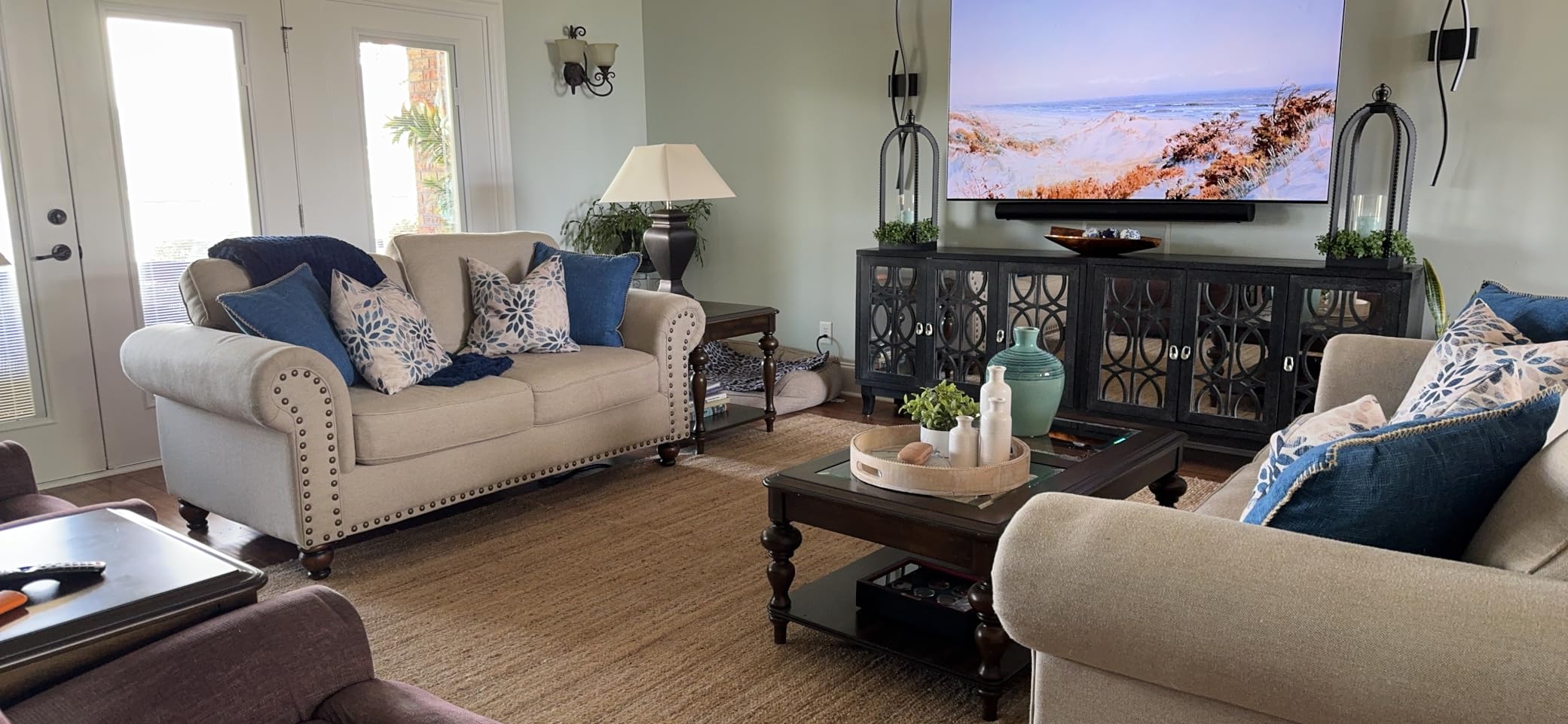 Hand Woven Jute Area Rug 9x12 Feet Rectangle - Handcrafted Braided Design, Indoor & Outdoor Reversible Natural Fiber Rug - Rustic Farmhouse Carpet for Living Room, Hallway, Bedroom (Natural, 9'x12') customer photo 1
