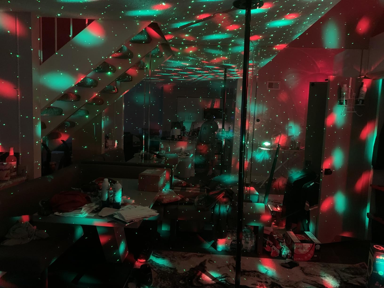 Party Lights, DJ Disco Light Disco Ball Light Sound Activated Strobe Stage Lights for Parties Birthday Christmas Gift Wedding Karaoke Bar Club Pub Dance Home Living Room Halloween Decorations customer photo 1