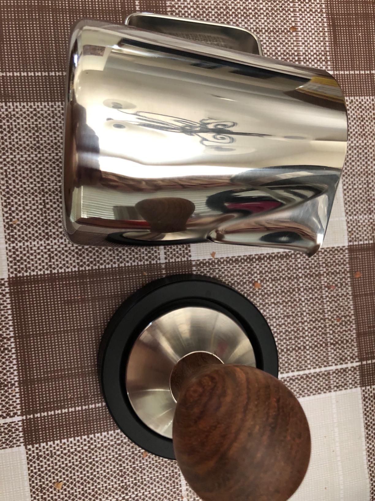 KYONANO 51mm Espresso Coffee Tamper with 304 Stainless Steel Ripple Base | Ergonomic Scented Rosewood Handle Tamper, Anti-Channeling, Barista Tool, Compatible with 51mm Portafilter Espresso Machines customer photo 1