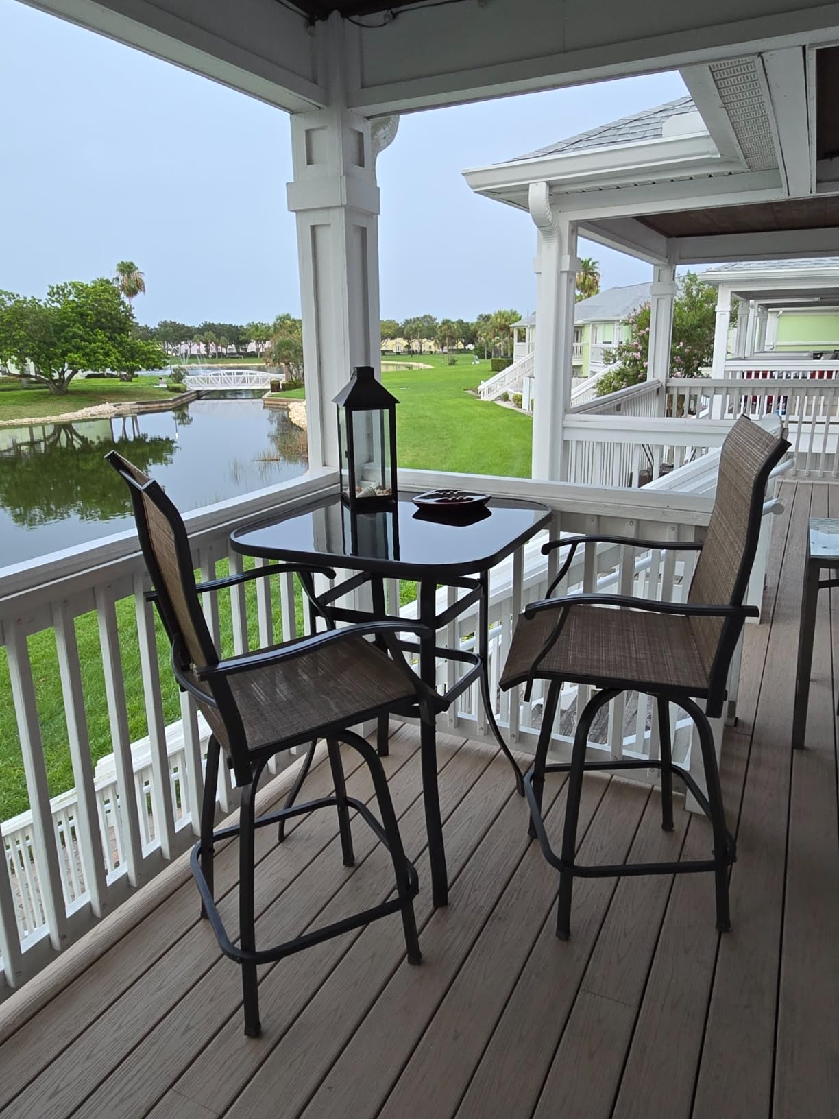 Devoko Patio Bar Stools Set of 2 All-Weather Outdoor Patio Furniture Set customer photo 1