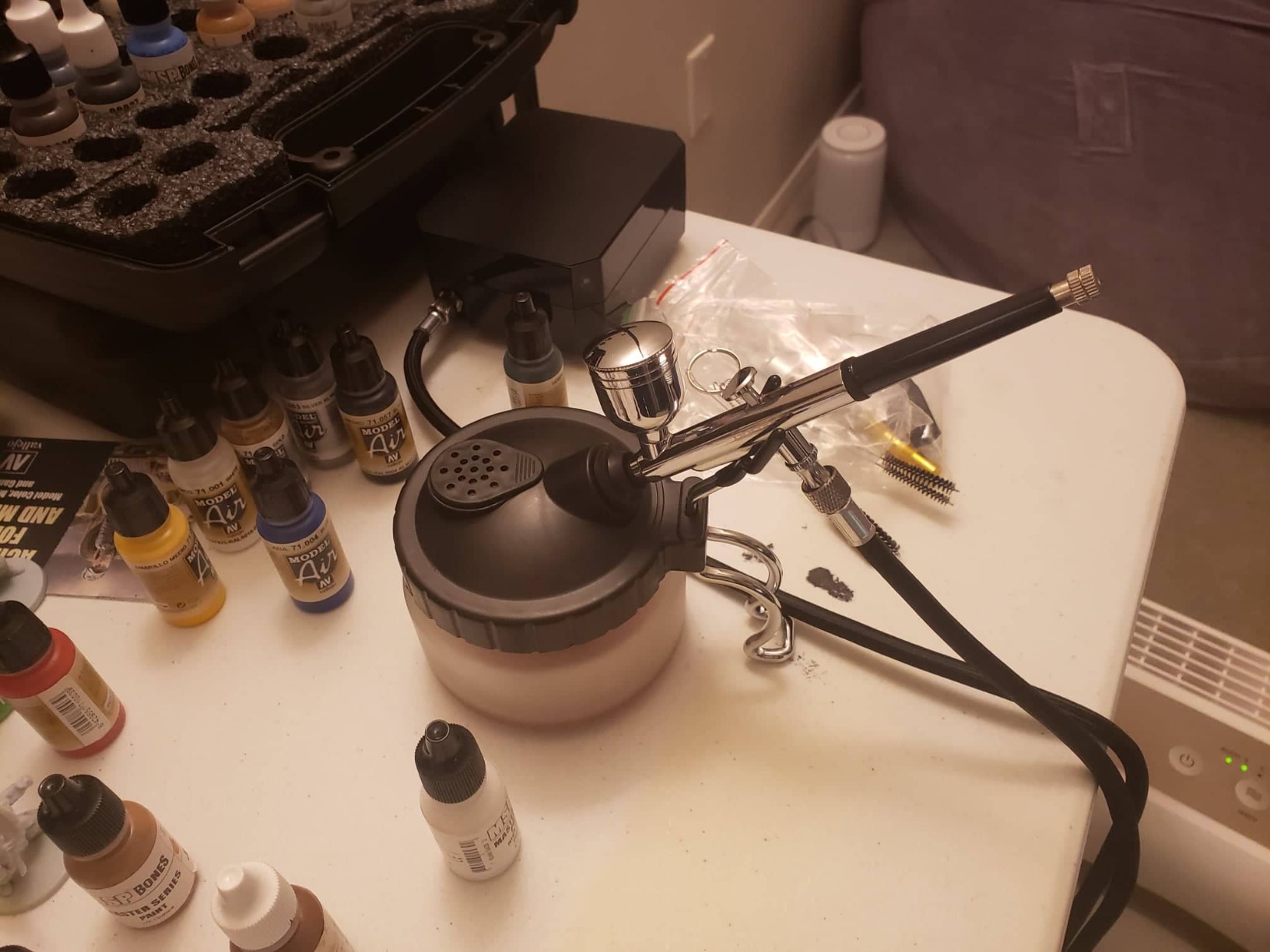 Gocheer Airbrush Kit,Upgraded 48 PSI Dual-Action Airbrush Set customer photo 2
