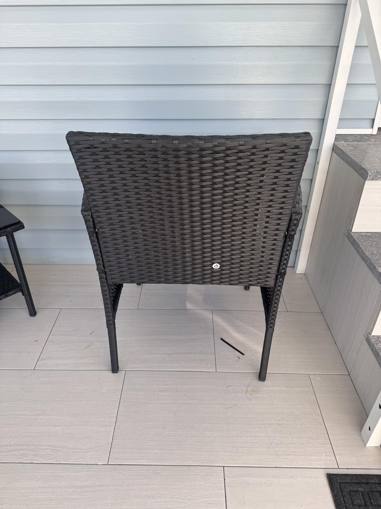 FDW 3-Piece Patio Furniture Set | Black & Beige | Outdoor Wicker Furniture | with Coffee Table | Modern Rattan Chairs Conversation Set | Outdoor Seating | Weather-Resistant | for Porch, Garden, Lawn customer photo 2