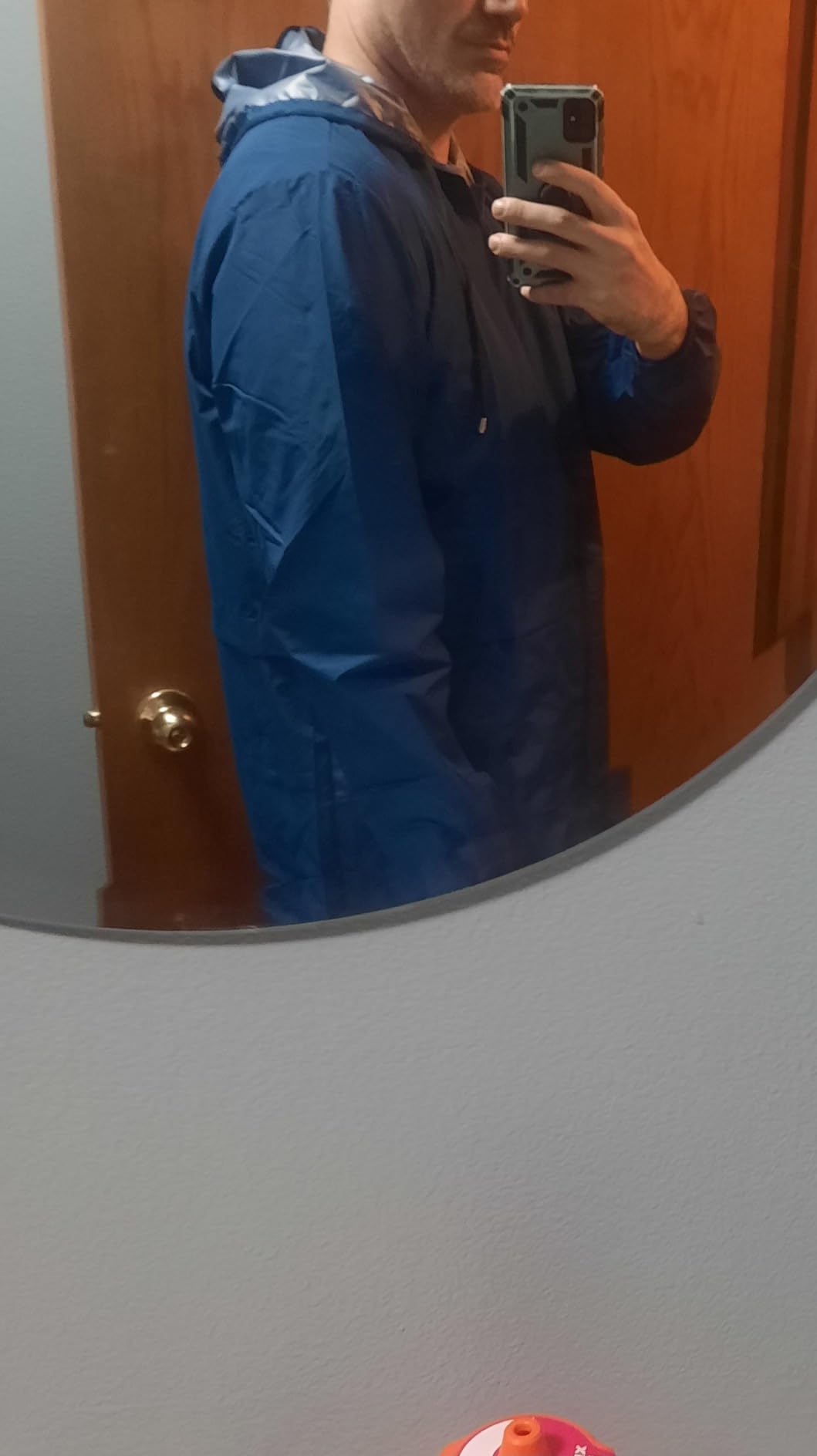 COOFANDY Mens Packable Rain Jacket Lightweight Waterproof Raincoat with Hood Outdoor Rain Gear Travel Hiking Cycling customer photo 2