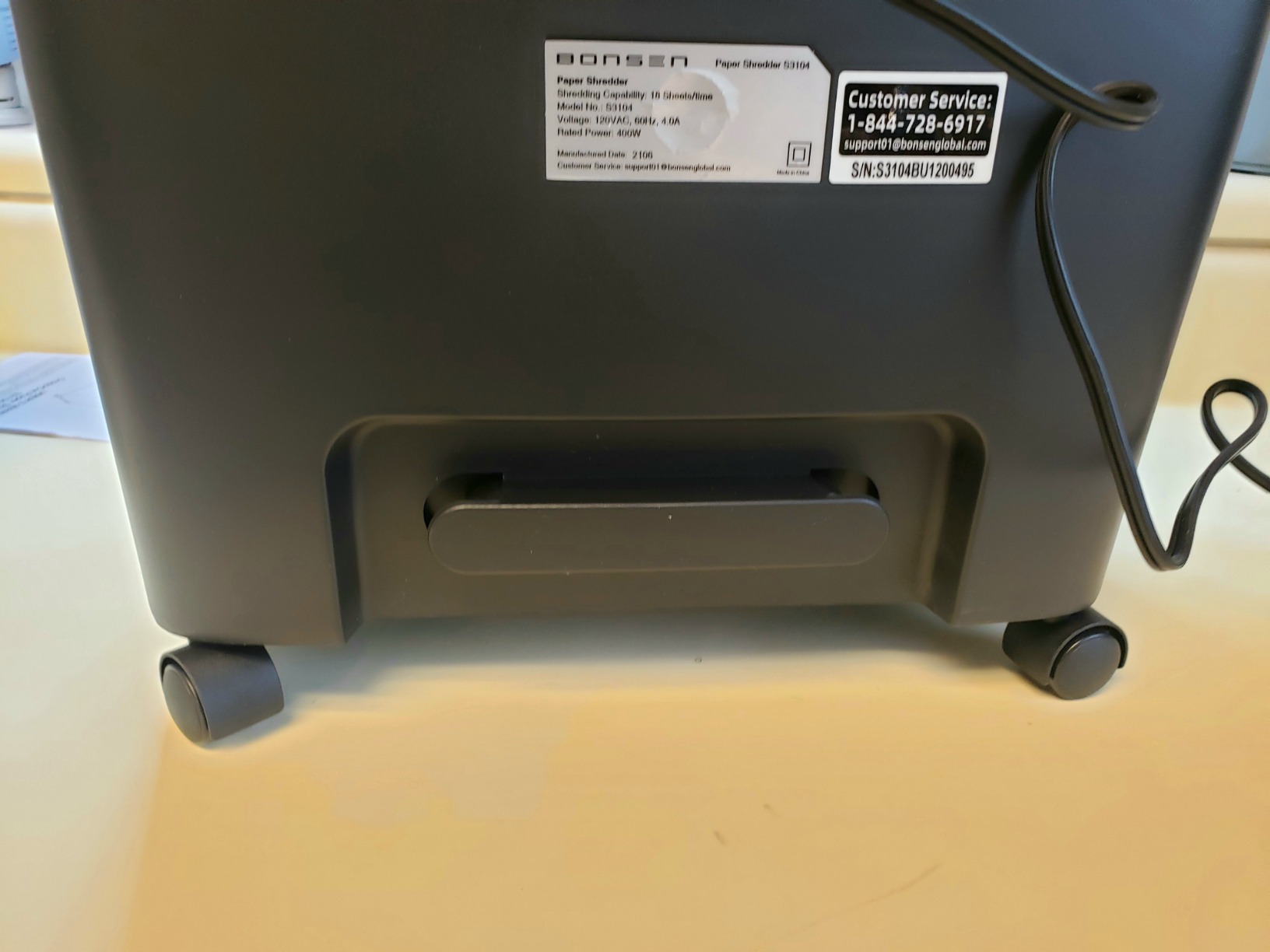 BONSEN 20-Sheet Cross-Cut P-4 High Security Heavy Duty Paper Shredder customer photo 1
