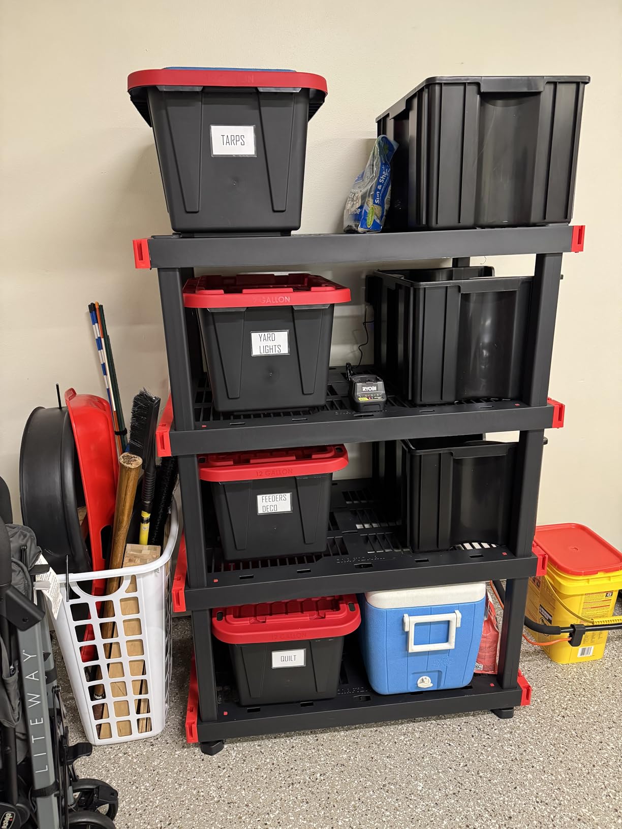 CX Craftsman 5-Tier Heavy Duty Plastic Storage Shelves, Garage Organization customer photo 2