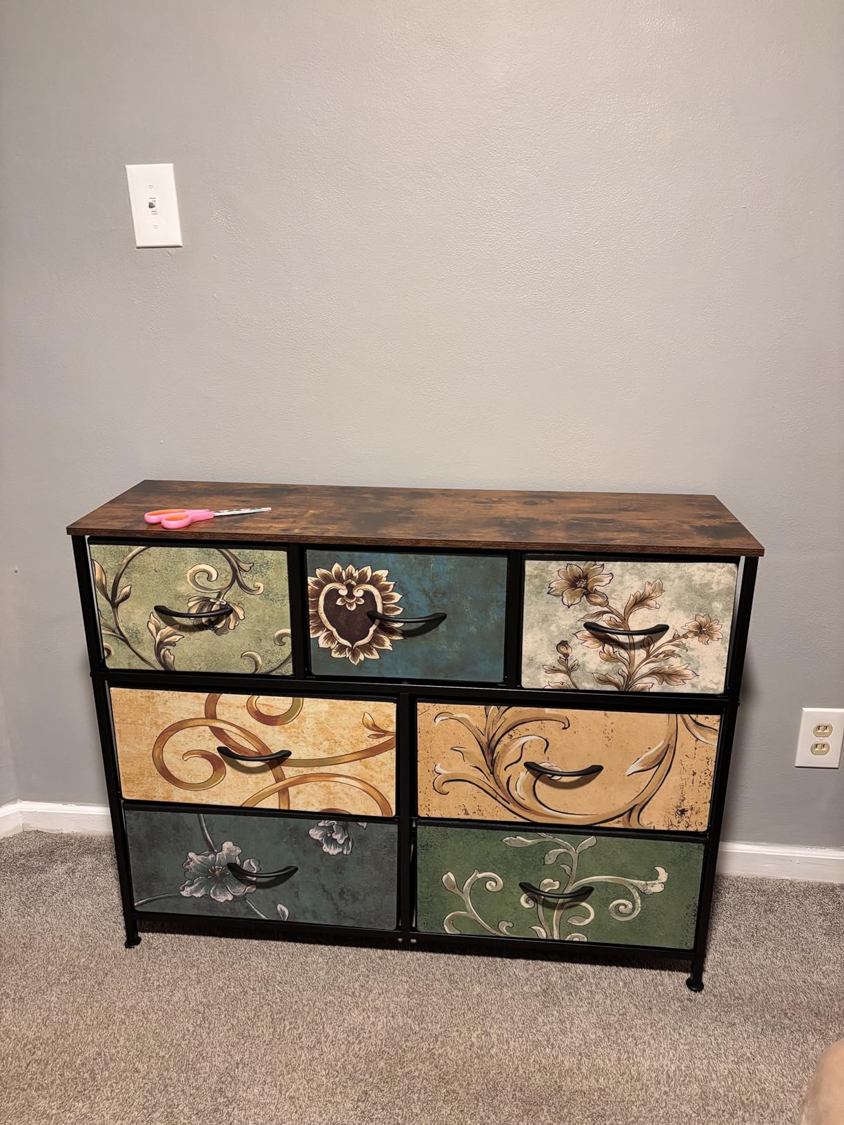 WLIVE Dresser for Bedroom, 7 Drawers, TV Stand, Rustic Brown customer photo 1