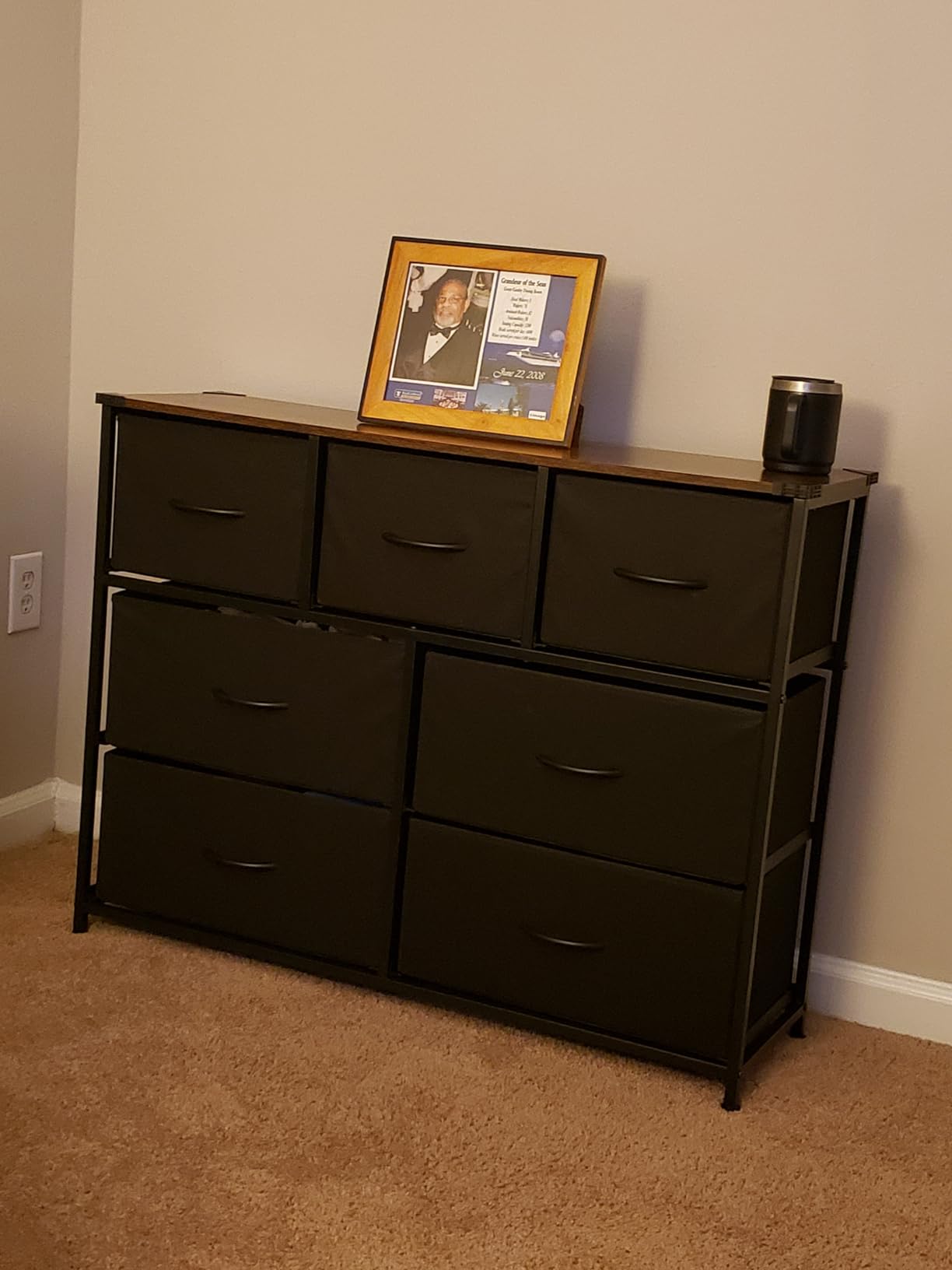 WLIVE Dresser for Bedroom, 7 Drawers, TV Stand, Rustic Brown customer photo 2