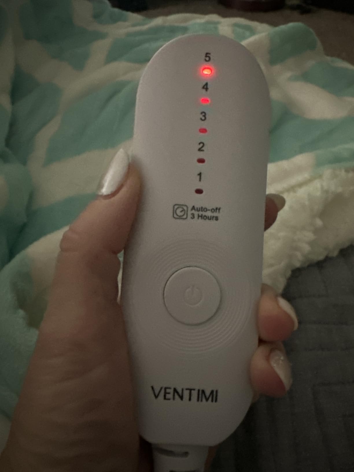 VENTIMI Heated Throw Blanket, 5 Heat Levels & 3 Hours Auto Off, Grey customer photo 2