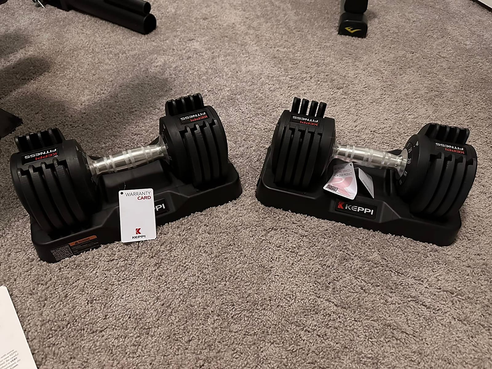 Keppi Adjustable Dumbbells Set-25lb/40lb/55lb/60lb, Anti-Slip Metal Fast Adjust Weight Handle, Exercise & Fitness for Full Body Workout - Adjustable Dumbbell Series customer photo 2