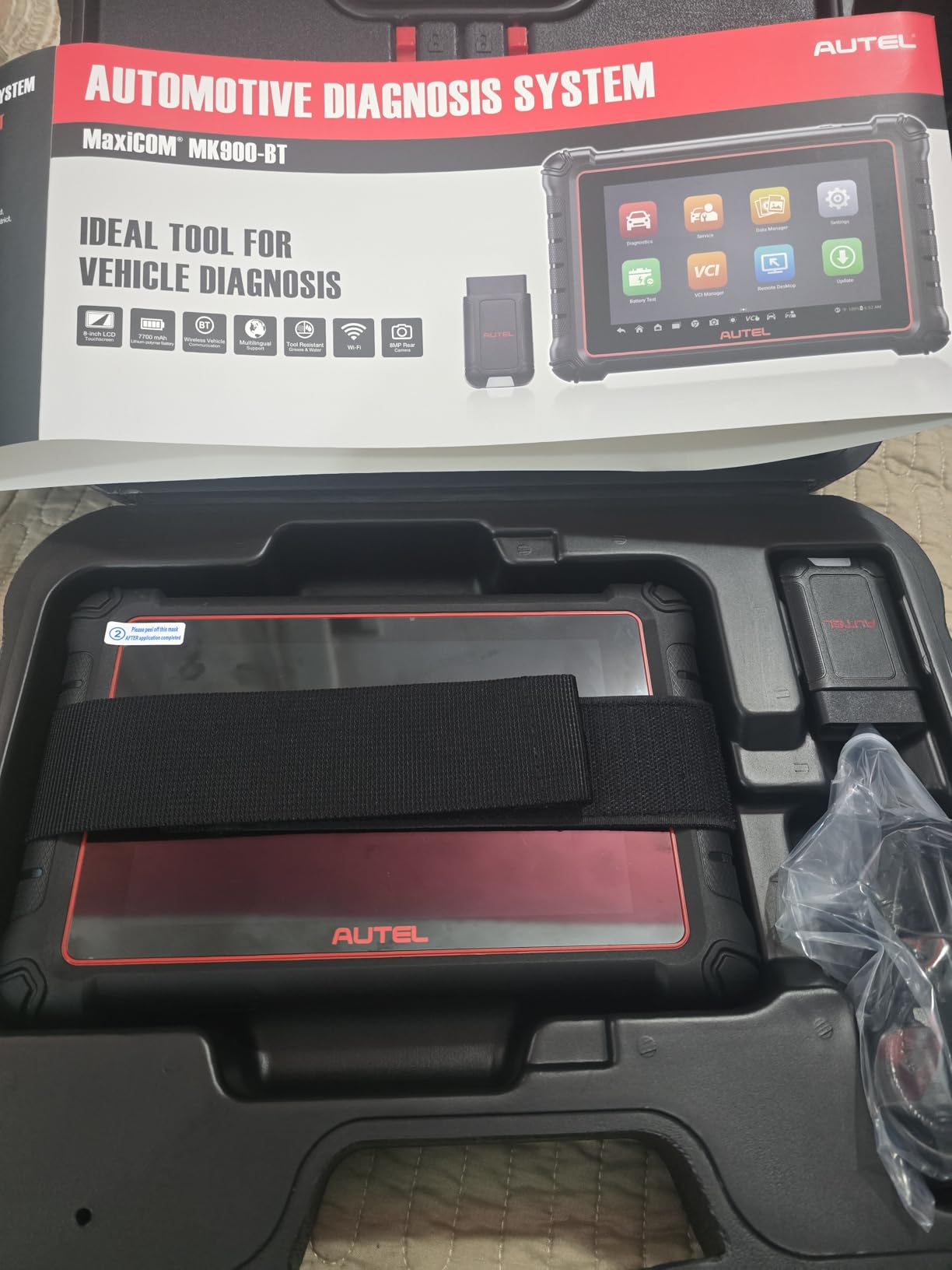 Autel Scanner MaxiCOM MK900BT Bidirectional Tool, 40+ Service, CAN-FD& DOIP | 2026 MK900-BT V2.0 Up of MK900 MX900 MK808S MK808BT PRO MX808S MK808Z, 3000+ Active Test, All System Diagnostic, FCA 11 OS customer photo 1