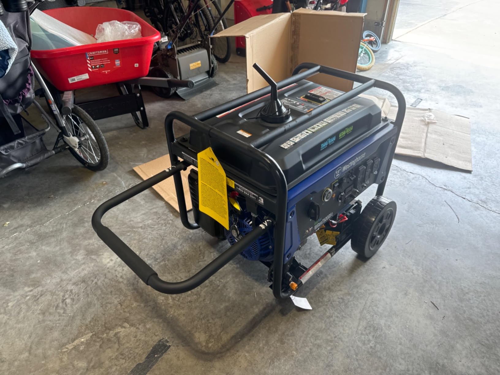 Westinghouse 9500 Peak Watt Dual Fuel Home Backup Portable Generator, Electric Start, Transfer Switch Ready, Gas & Propane Powered, CO Sensor customer photo 1