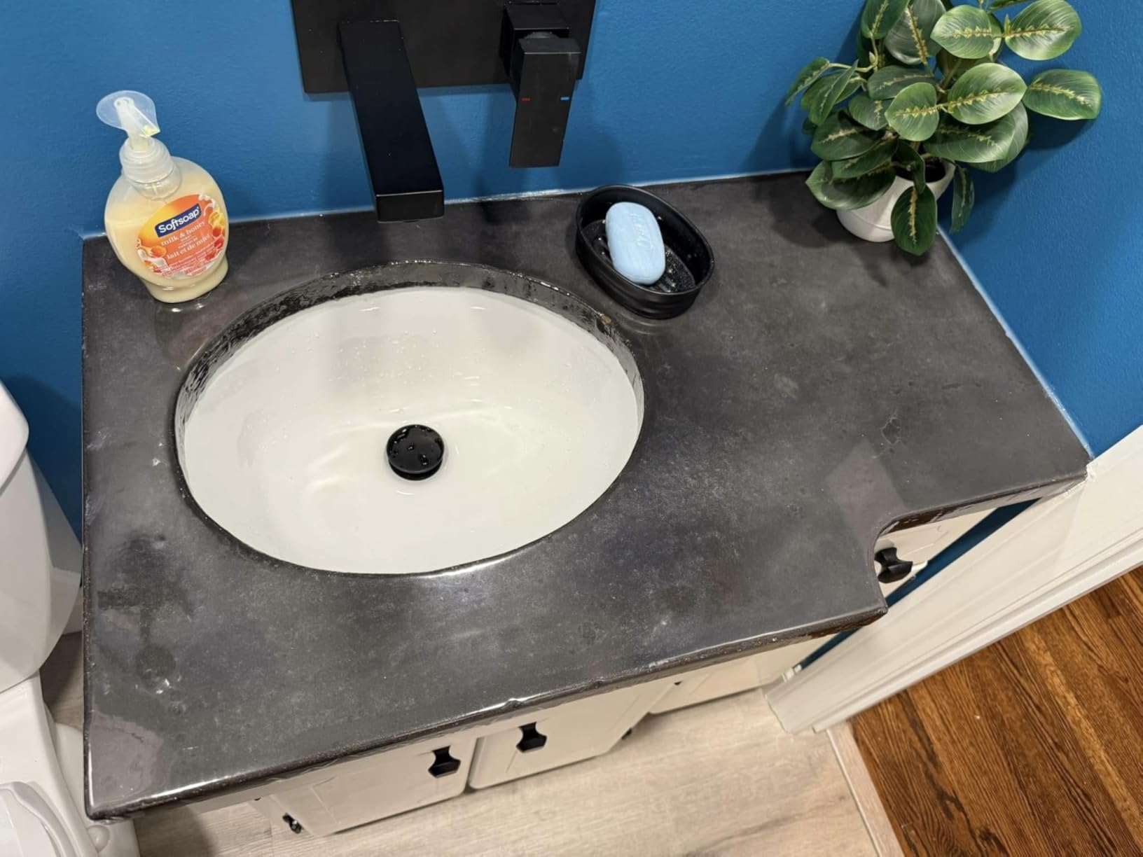 SUMERAIN Matte Black Wall Mount Bathroom Sink Faucet Lavatory Vessel Faucet, Brass Rough-in Valve Included customer photo 2