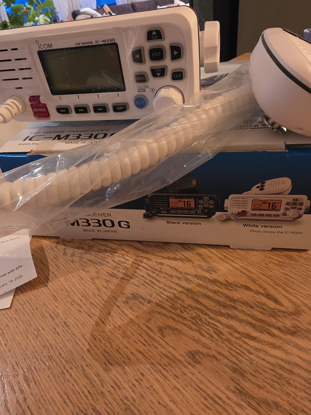Icom IC-M330G Ultra Compact VHF Marine Transceiver with GPS - White customer photo 1