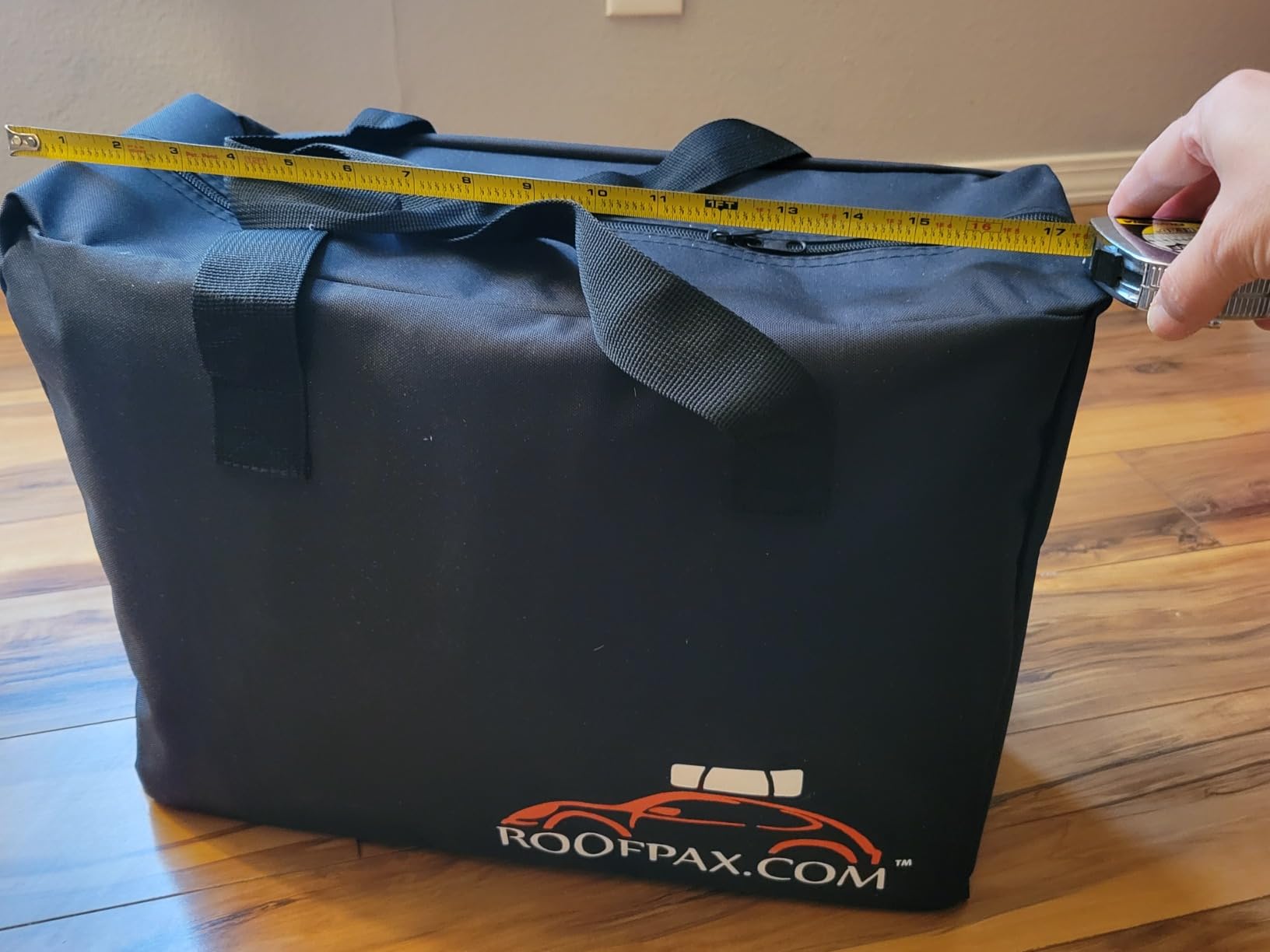 RoofPax 23 cft. Extra Waterproof Rooftop Cargo Carrier Bag, Double Weatherproof Zippers,10 Heavy-Duty Tie-Down Straps fit Cars with/Without a Rack or Side Rails, Safety Hooks Included customer photo 2