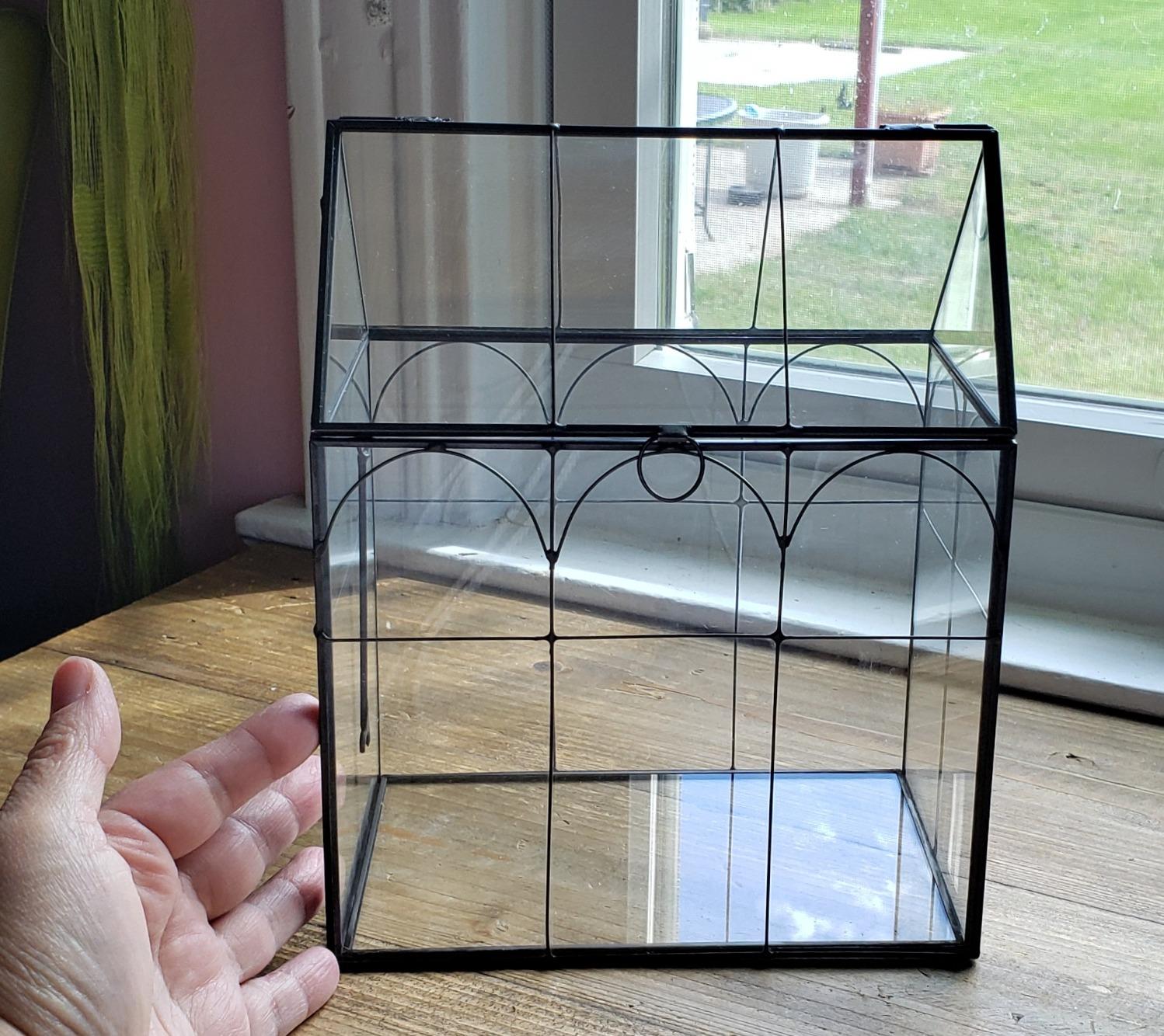 ELEGANTLIFE Glass Geometric Plant Terrarium,Succulent & Air Planter for Home Garden Office Decoration,No Plants(Black Hexagonal) customer photo 1