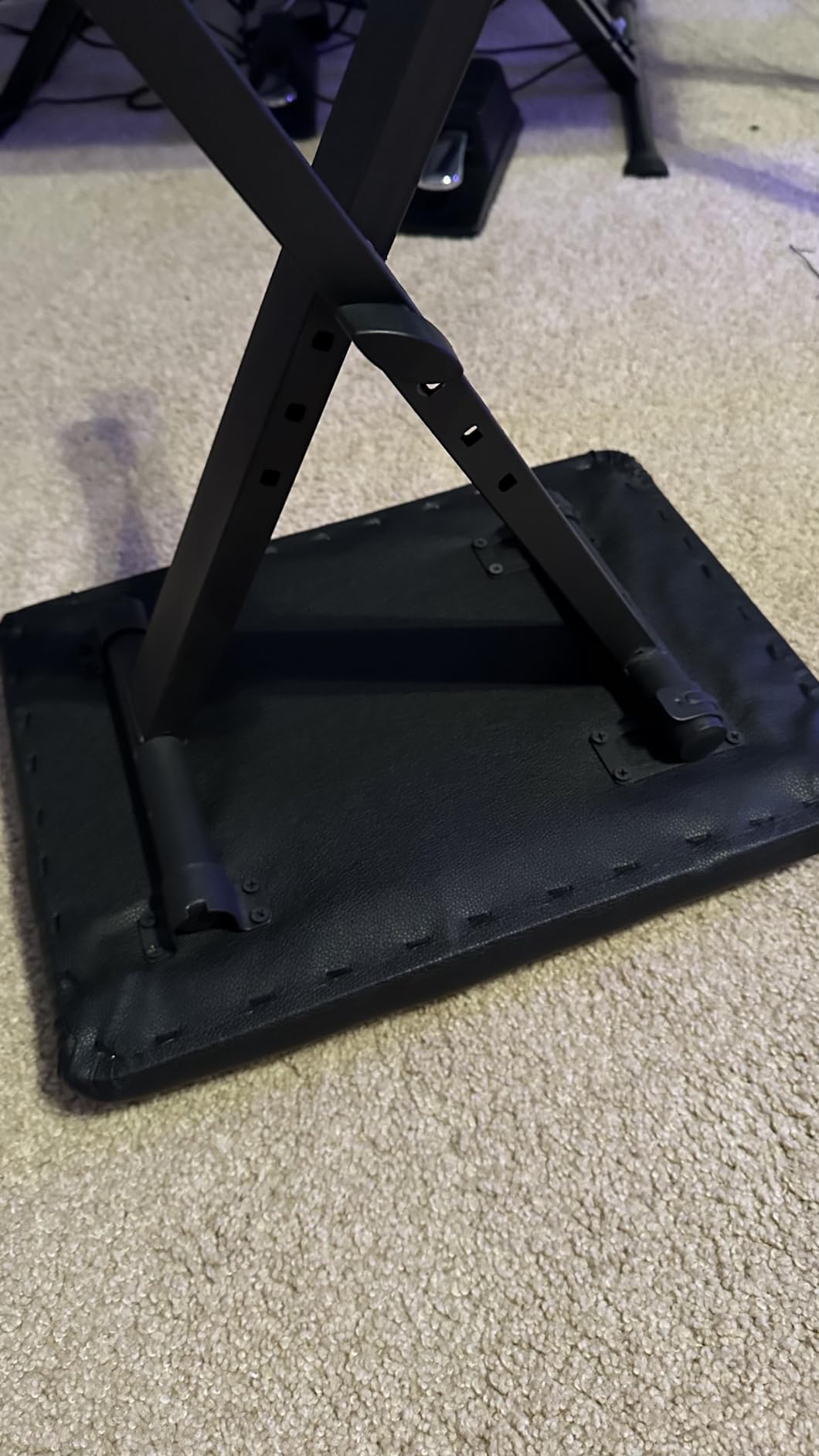 AODSK Keyboard Bench X-Style Cushion Padded,Piano Bench Adjustable Collapsible Stool Chair Seat,Flame Retardant Cotton,Non-Skid Design customer photo 1