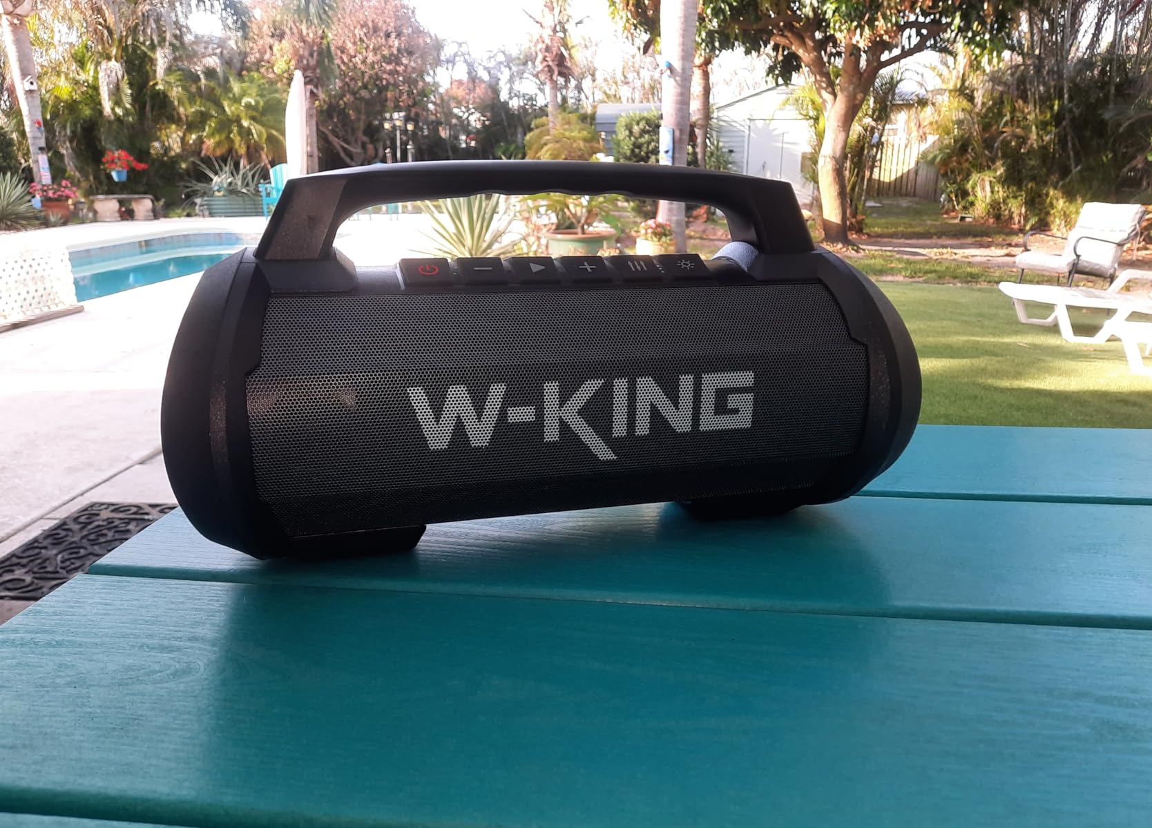 W-KING Portable Bluetooth Speaker, 120W Peak Loud Bass Boombox Outdoor | 70W Subwoofer, Stereo Pair, Deep Bass, 4 Drivers, IPX6, BT5.4, EQ, 42H, RGB, TF, Wireless Outdoor Speaker, 110dB Party Music customer photo 1