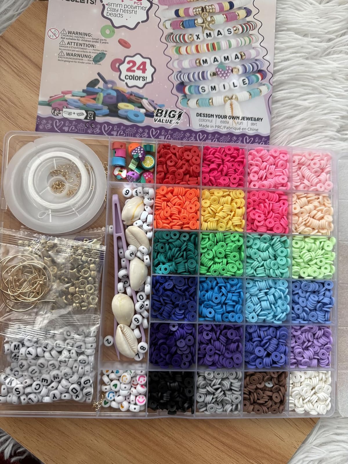 Gionlion 6000 Clay Beads Friendship Bracelet Making Kit, 24 Colors customer photo 1