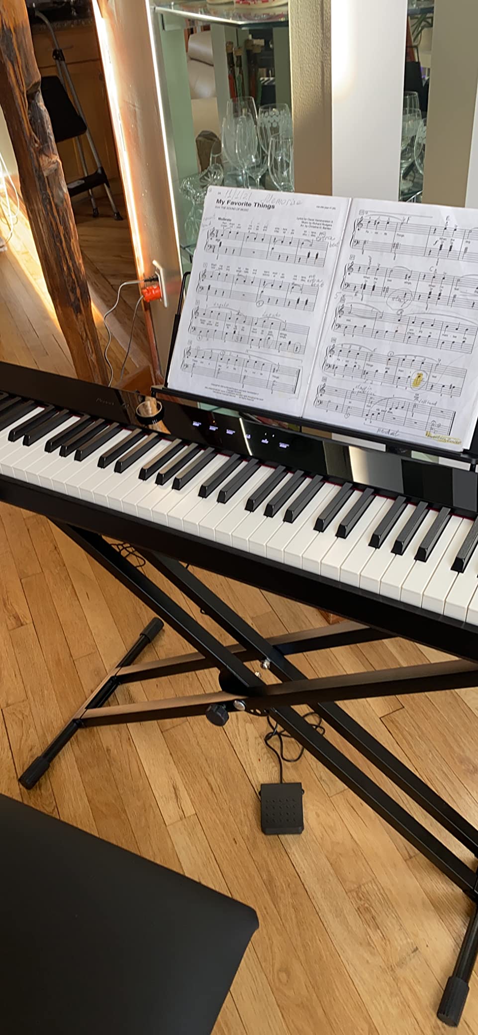 Casio Privia PX-S1100 – 88-Key Touch-Responsive Weighted Digital Piano | Ultra-Portable | Superior Sound | German Grand Tone, Bluetooth, Casio Music Space App | Gloss Red Finish customer photo 1