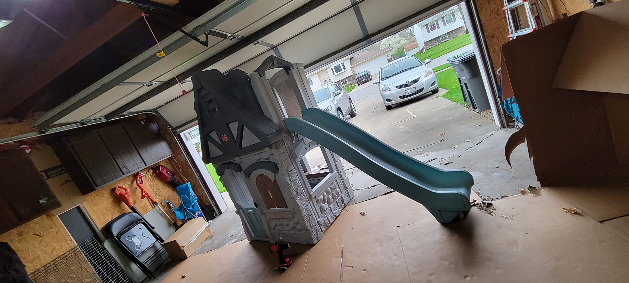 Step2 Enchanting Adventures 2-Story Kids Playhouse, Outdoor Playhouse with Kitchenette & Slide, Rock Climbing Wall, Made of Durable Plastice, For Toddlers 4-8 Years Old customer photo 1