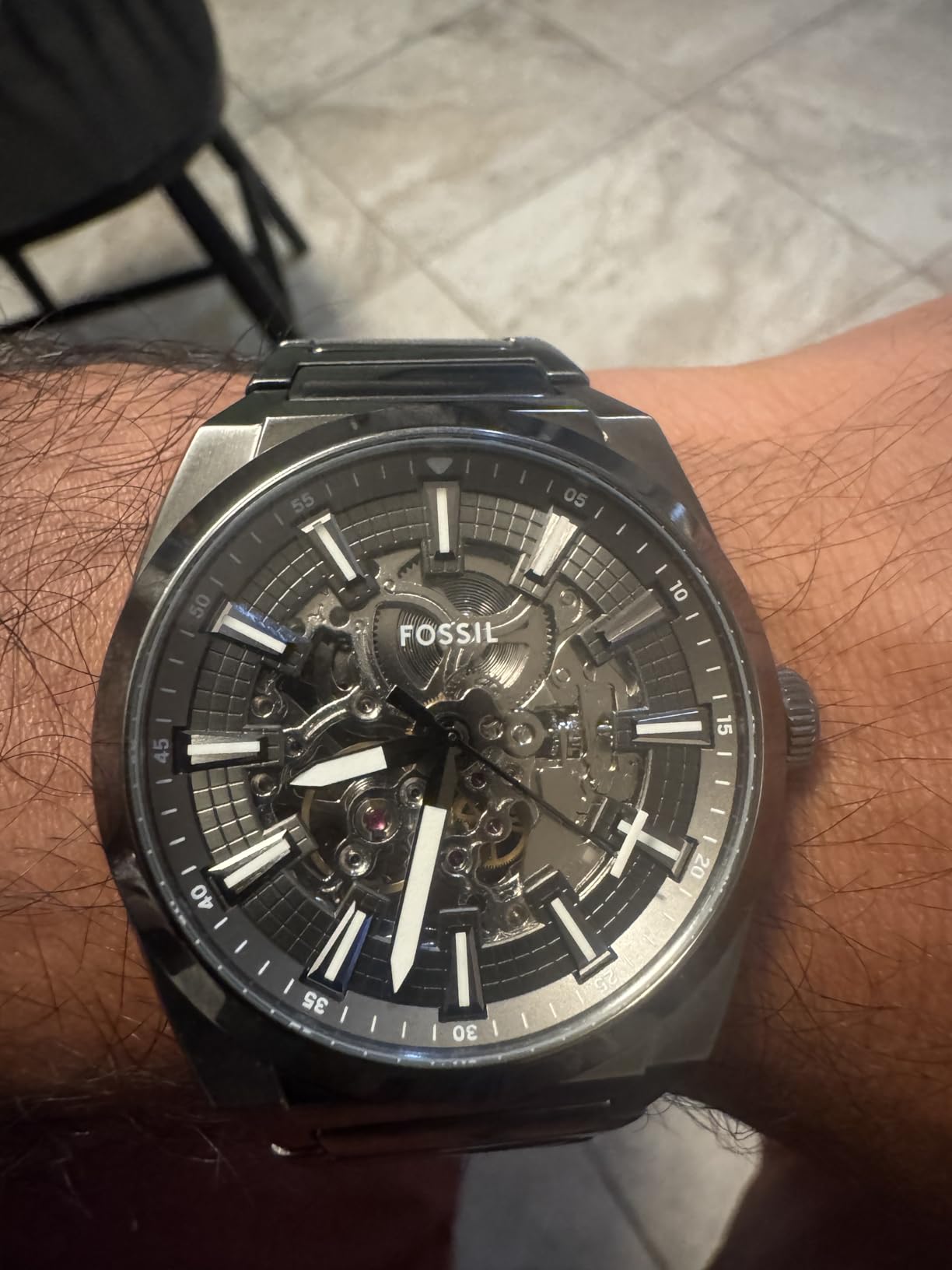Fossil Men's Everett Automatic Stainless Steel Three-Hand Watch customer photo 1